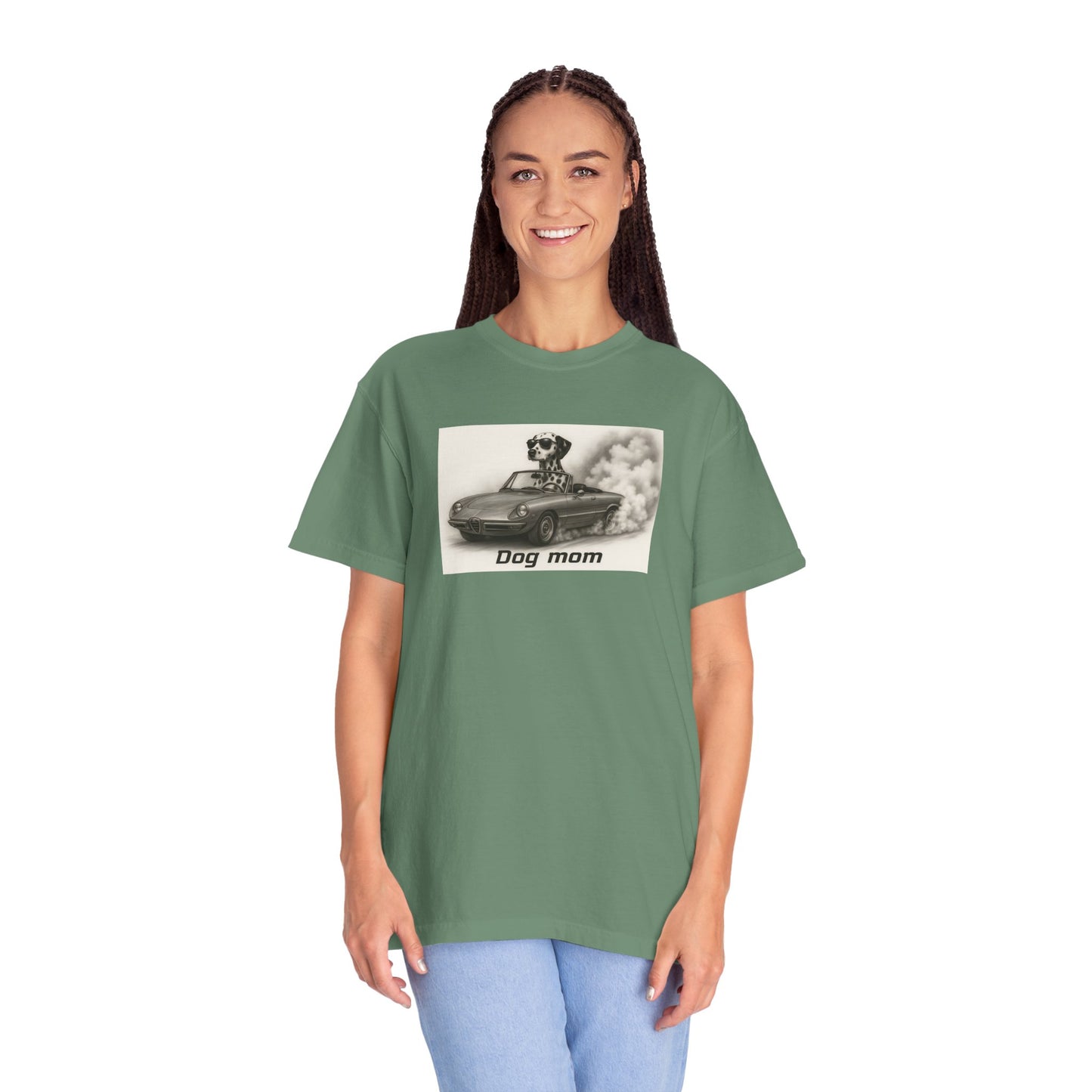 Dog Mom - Dalmatian - “Cool Dogs in Cool Cars” T-Shirt Collection