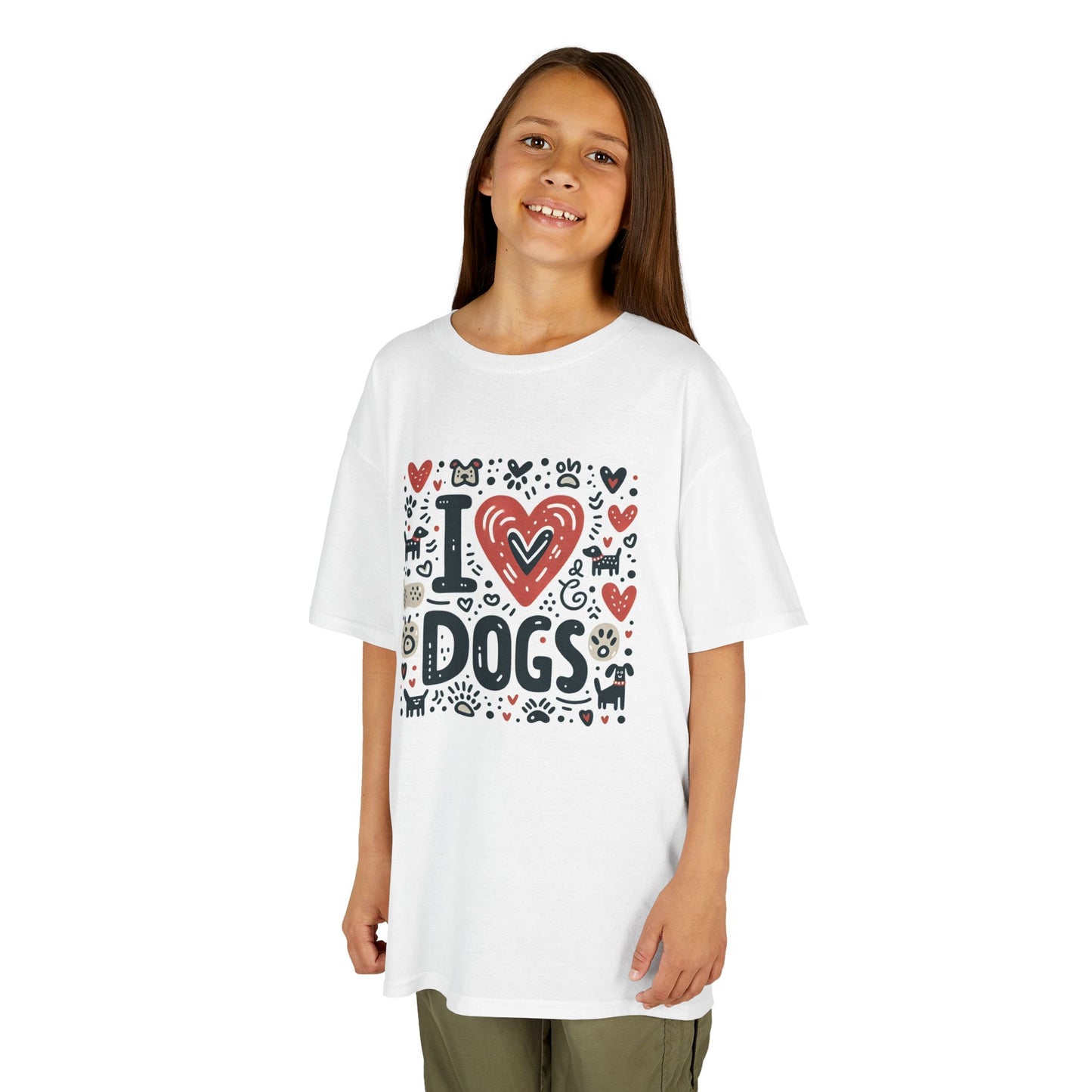 Kids Tee - Kids Love Dogs Design