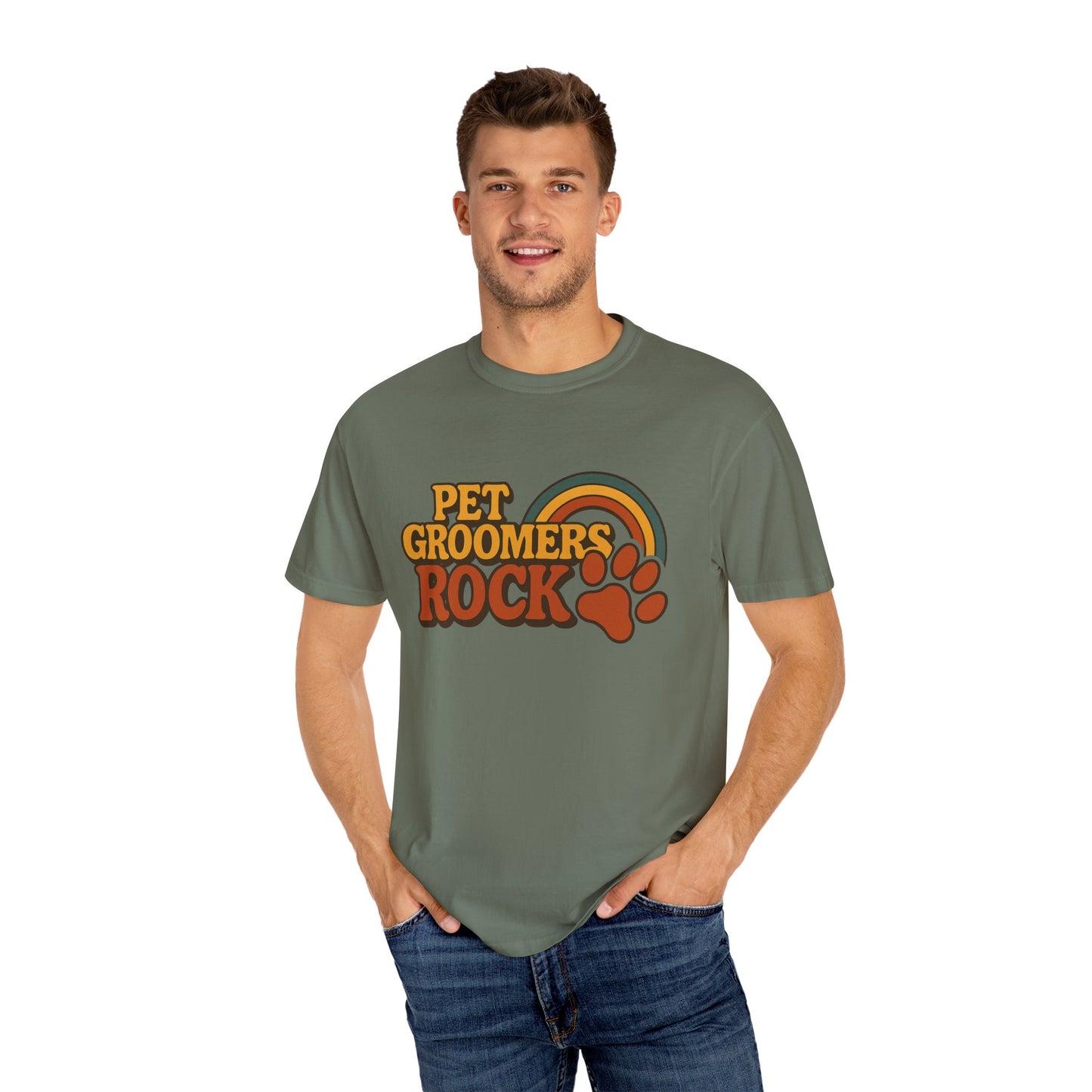 Pet Groomers Rock Unisex Garment-Dyed T-Shirt - Fun & Stylish Tee for Animal Lovers