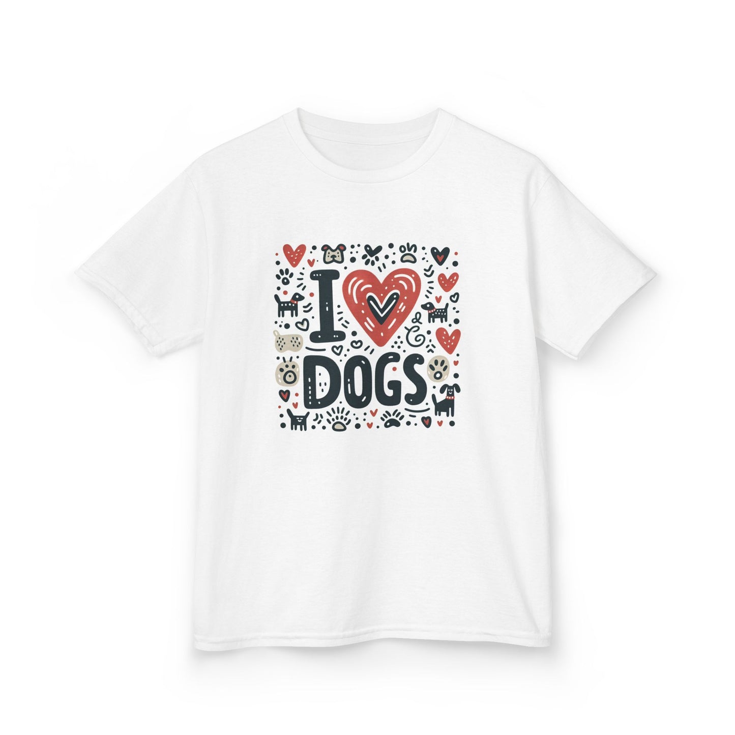 Kids Tee - Kids Love Dogs Design