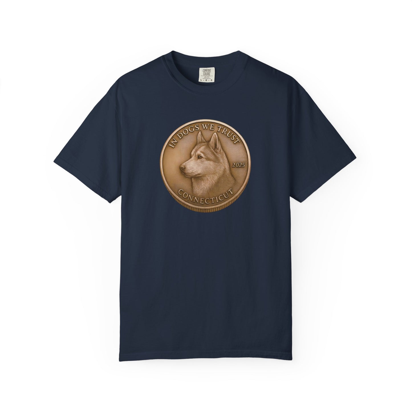 Connecticut State Coin T-Shirt Collection - Proud Dog Breed Illustrations