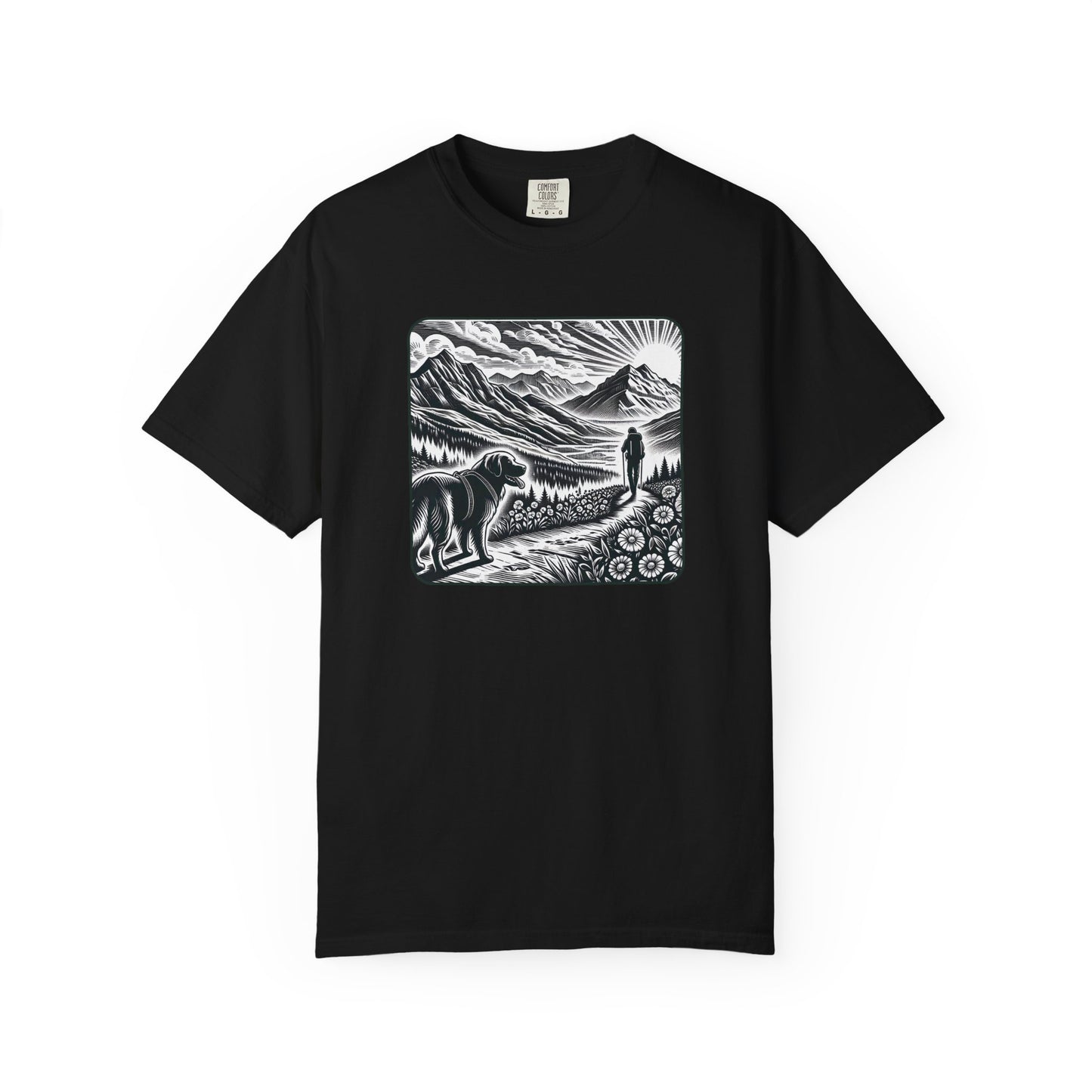Hiker Unisex Garment-Dyed T-Shirt with Nature Design - Perfect for Outdoor Lovers