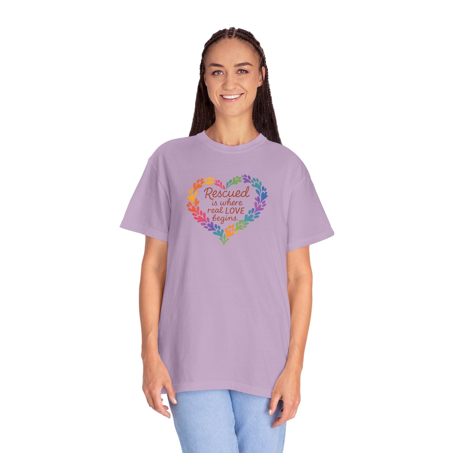 Heartwarming Rescue T-Shirt for Animal Lovers, Gift for Pet Owners, Adoption Day, Love Your Pet, Eco-Friendly Apparel