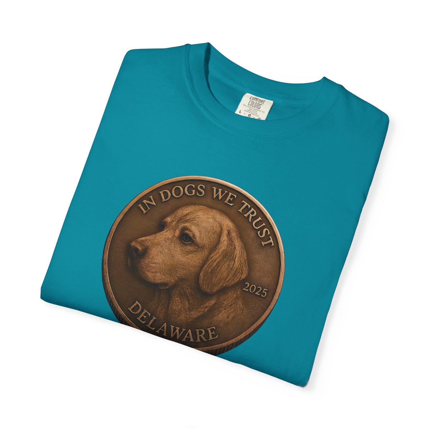 Delaware State Coin T-Shirt Collection - Proud Dog Breed Illustrations