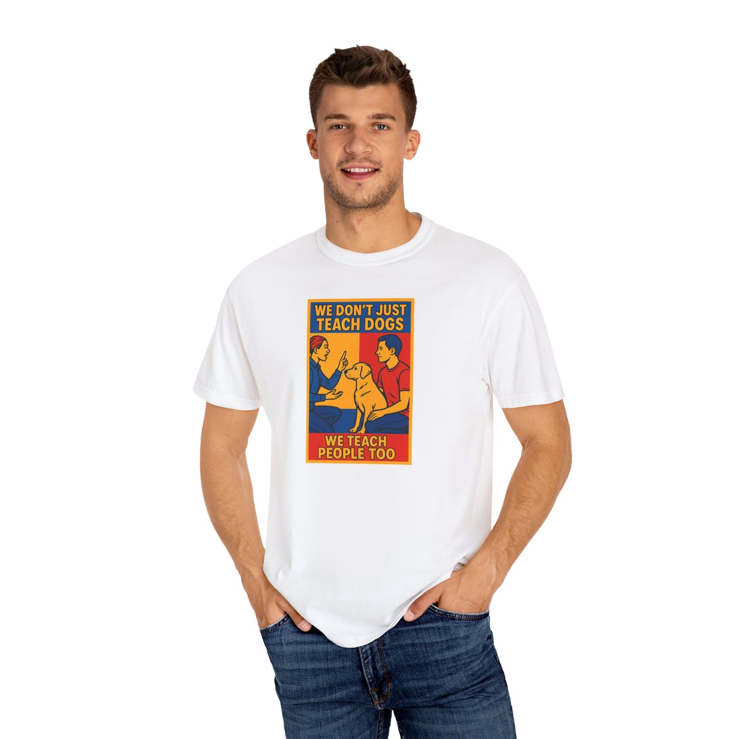 Teach Love Unisex T-shirt | Dog Training Humor Tee, Pet Lover Gift, Casual Wear, Funny Animal Shirt, Teacher Appreciation