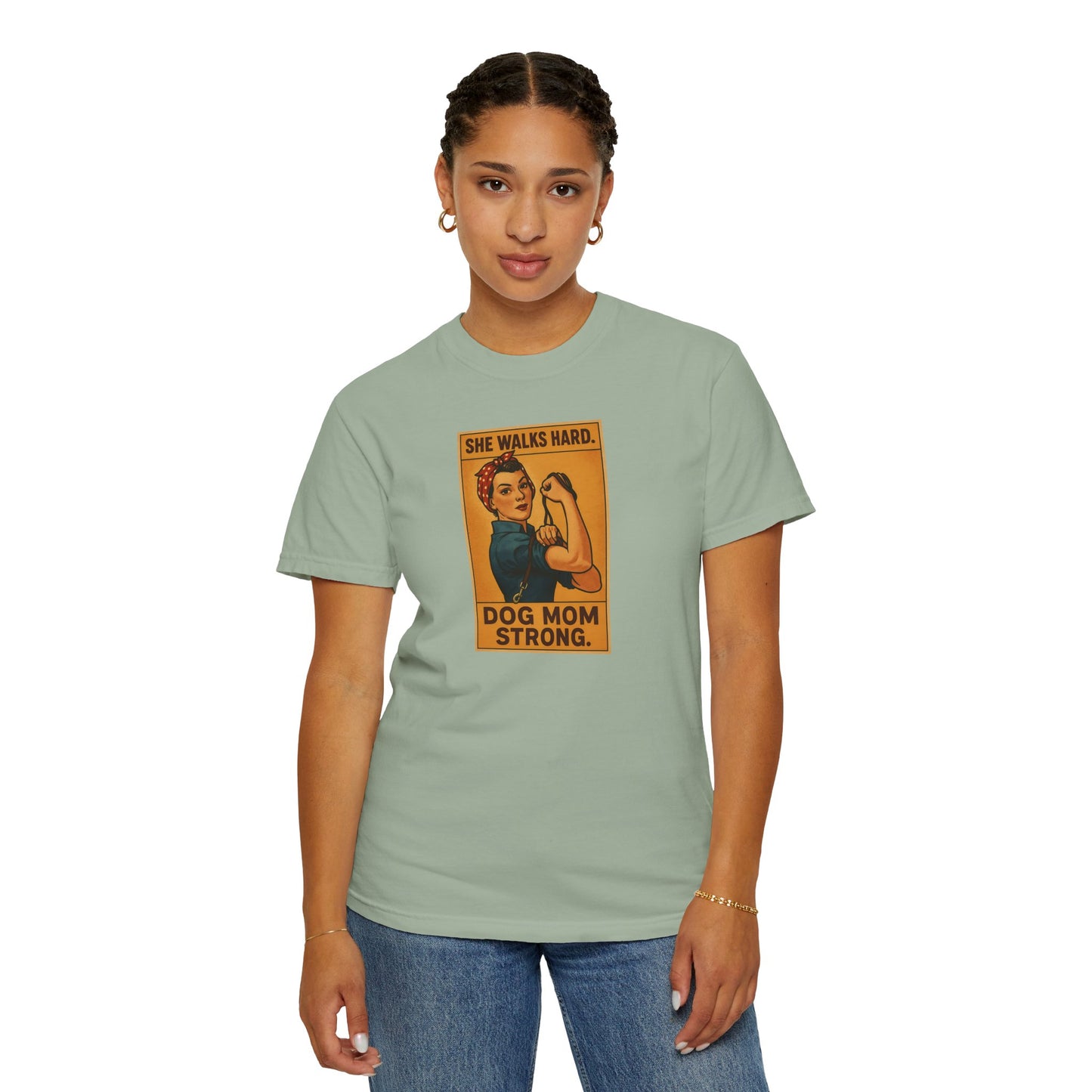 Dog Mom Strong T-Shirt, Gift for Dog Lovers, Cute Pet Owner Apparel, Makes A Great Dog Mom Gift, Unique Dog Mom Shirt