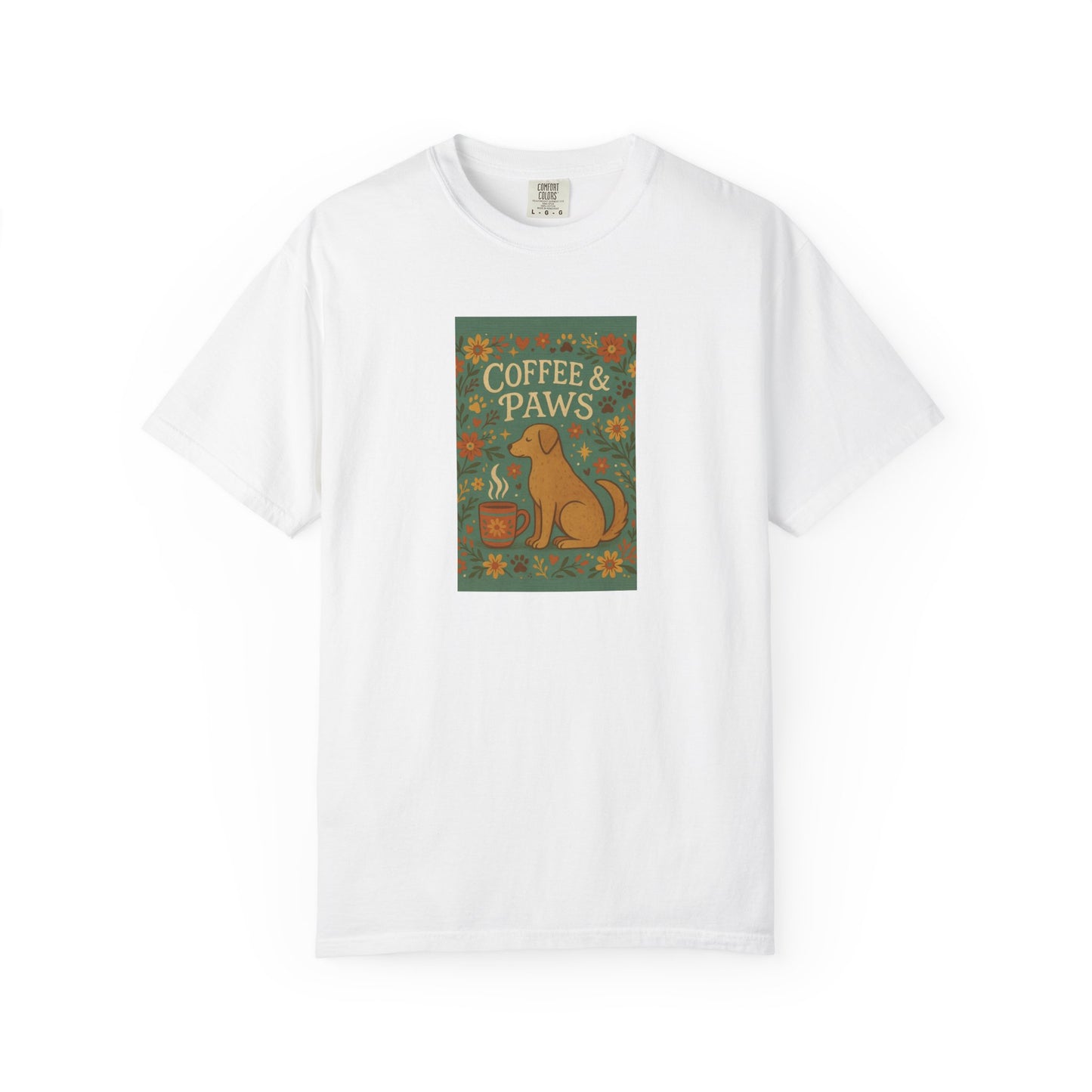 Coffee & Paws Unisex Garment-Dyed T-Shirt