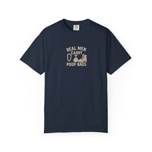 Real Men Carry Poop Bags Dog Dad T-Shirt