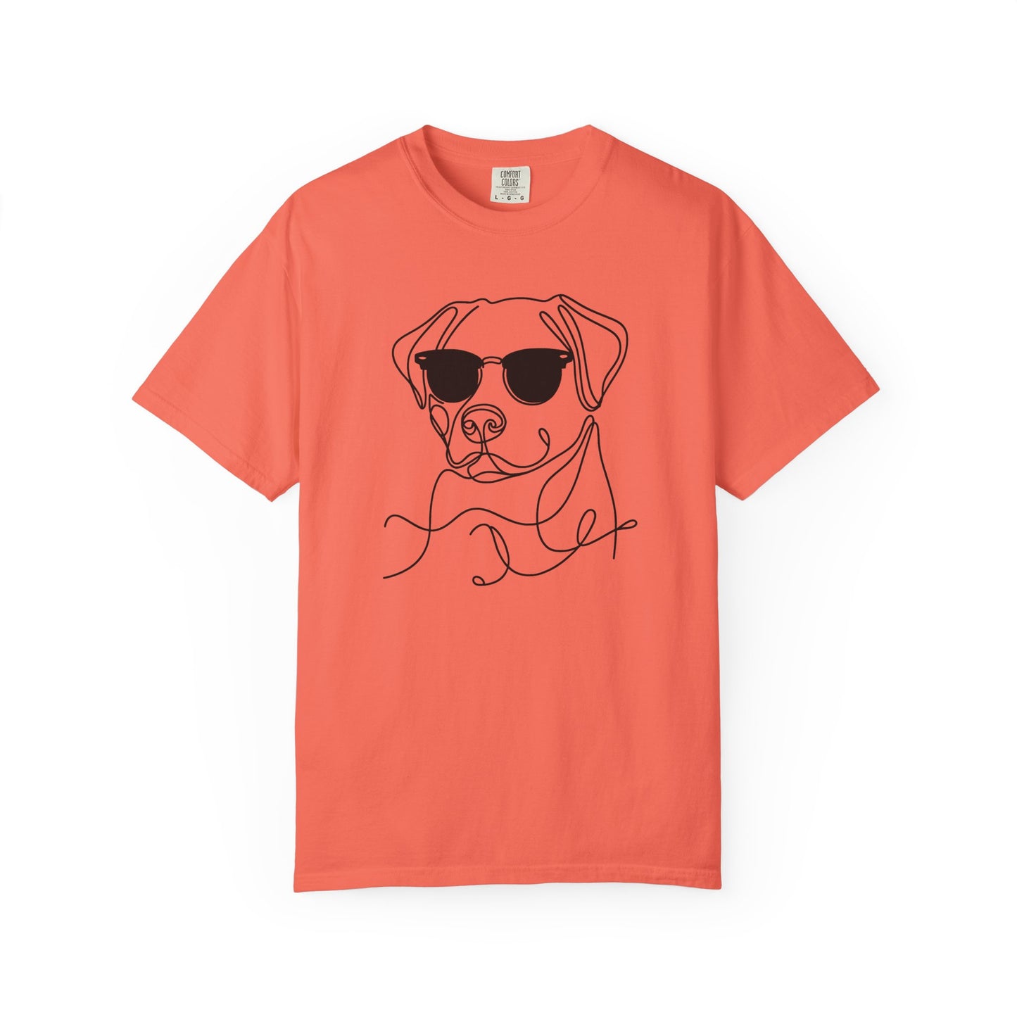 Cool Dog Line Art T-Shirt, Pet Lover Gift, Unisex Tee, Animal Lover Shirt, Casual Wear, Dog Mom Gift, Birthday Present, Dog Themed Apparel