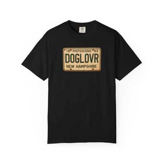 Vintage New Hampshire DOGLOVR State License Plate T-Shirt