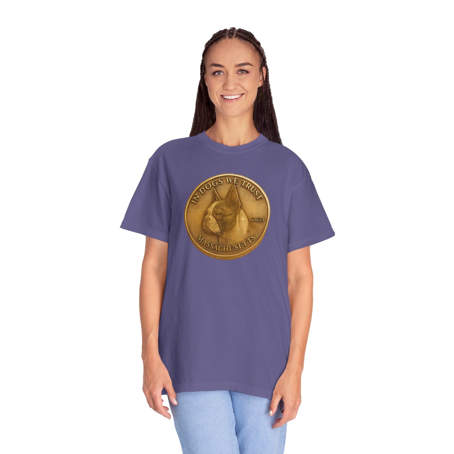 Massachusetts State Coin T-Shirt Collection - Proud Dog Breed Illustrations