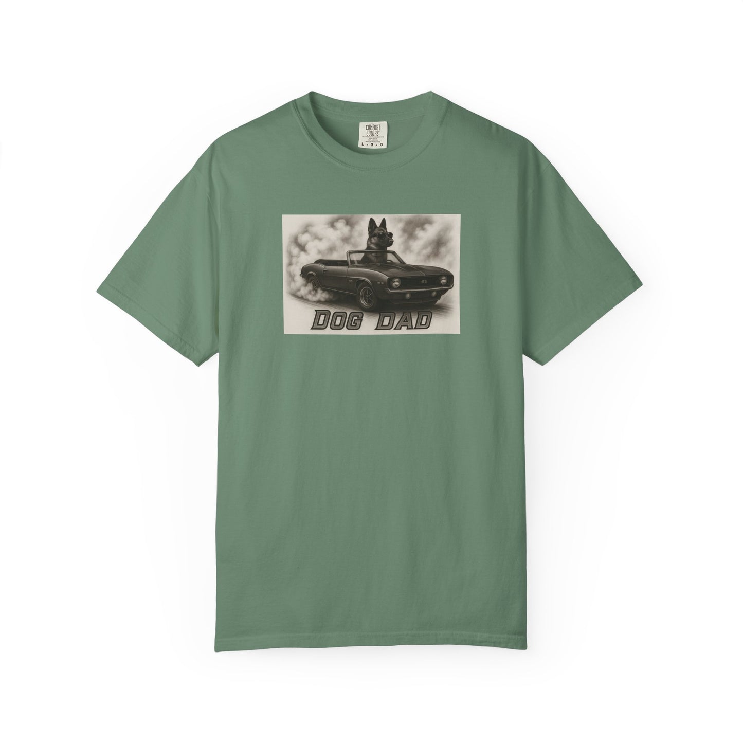 Dog Dad - German Sheppard - Cool Dogs in Cool Cars T-Shirt Collection