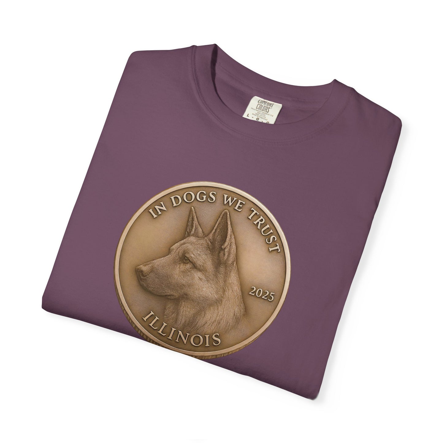 Illinois State Coin T-Shirt Collection - Proud Dog Breed Illustrations