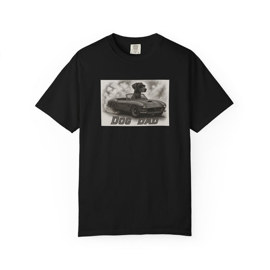 Dog Dad - German Shorthaired Pointer - Cool Dogs in Cool Cars T-Shirt Collection | Funny Dog Lover Apparel for Men