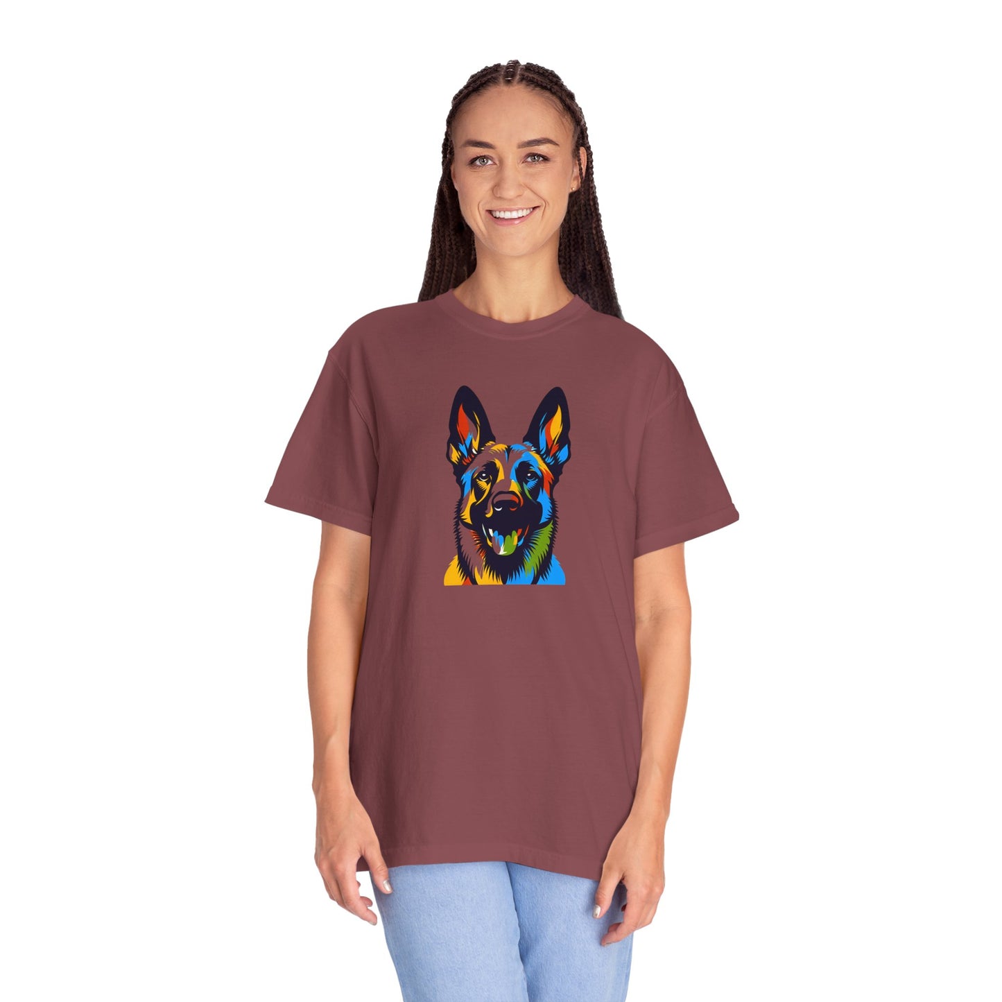 Colorful Belgium Malinois Art Unisex T-Shirt - Perfect for Pet Lovers