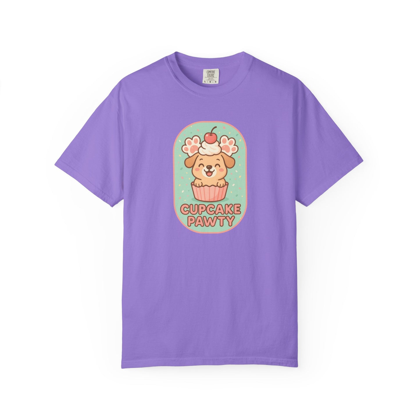 Cute Dog Cupcake Pawty Unisex T-shirt, Perfect for Animal Lovers, Pet Birthdays, Gifts, Casual Wear, Fun Gatherings, Dog Celebrations