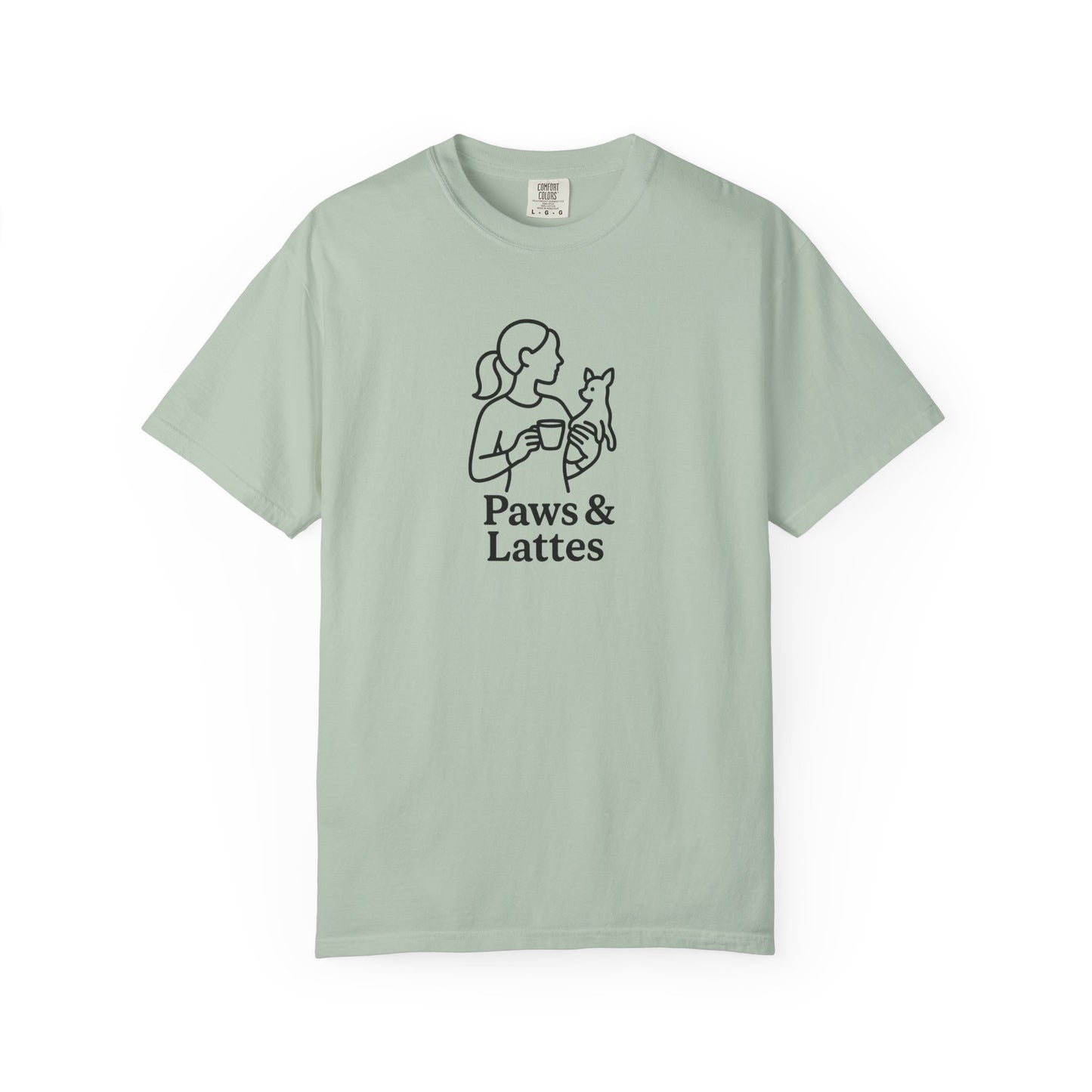 Paws & Lattes Unisex Garment-Dyed T-Shirt, Cute Pet Lover Tee, Coffee Lover Shirt, Animal Adoption Gift, Birthday Gift for Dog Lovers, [...]