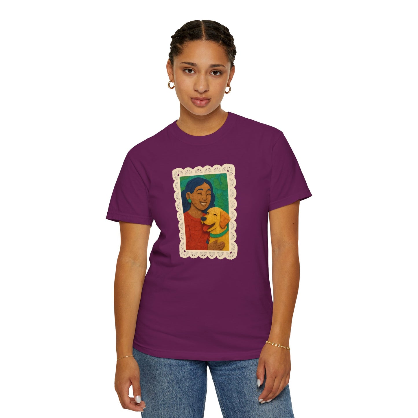 Dog Mom T-shirt - Unisex Garment-Dyed Tee for Dog Lovers