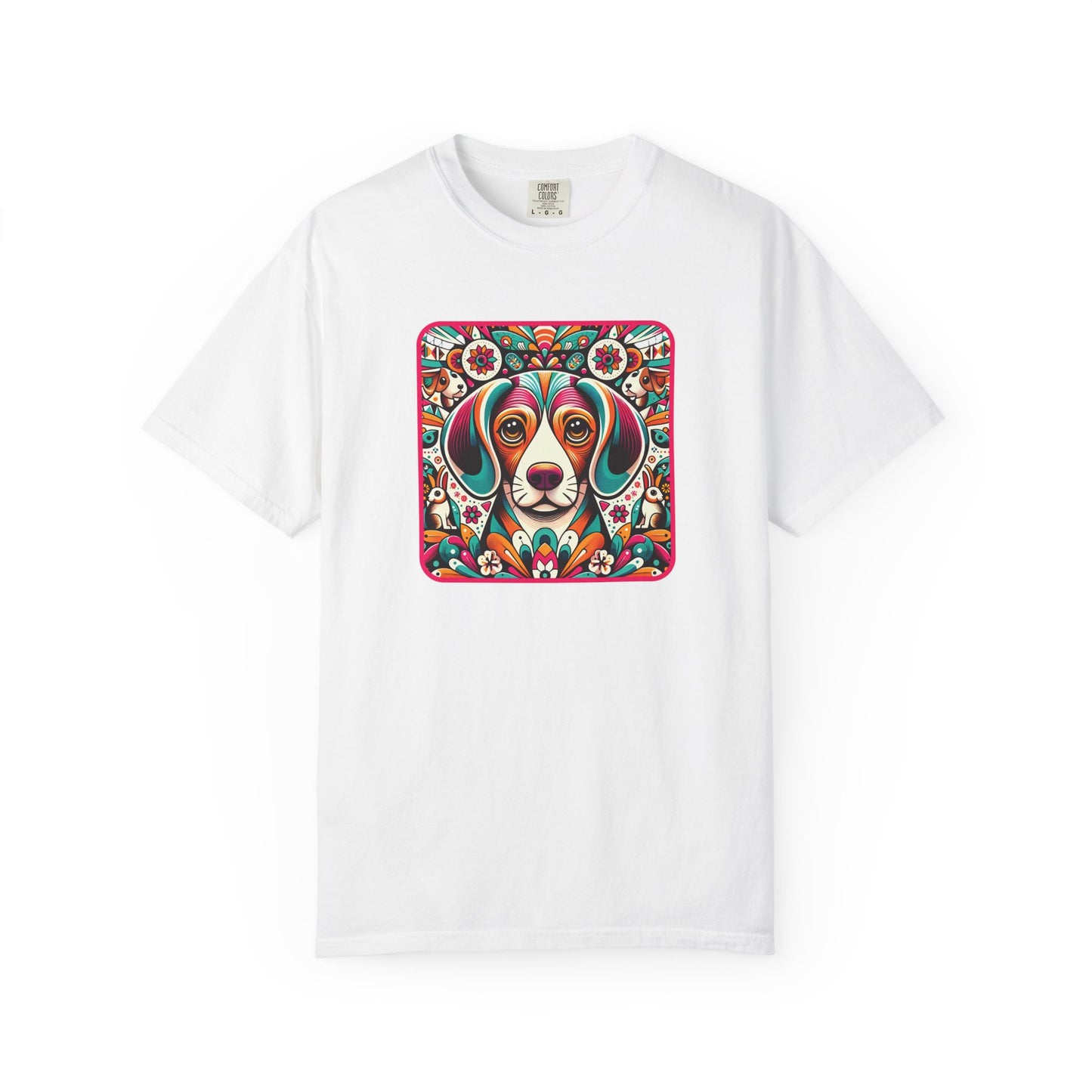 Colorful Dog Art T-Shirt - Perfect for Animal Lovers