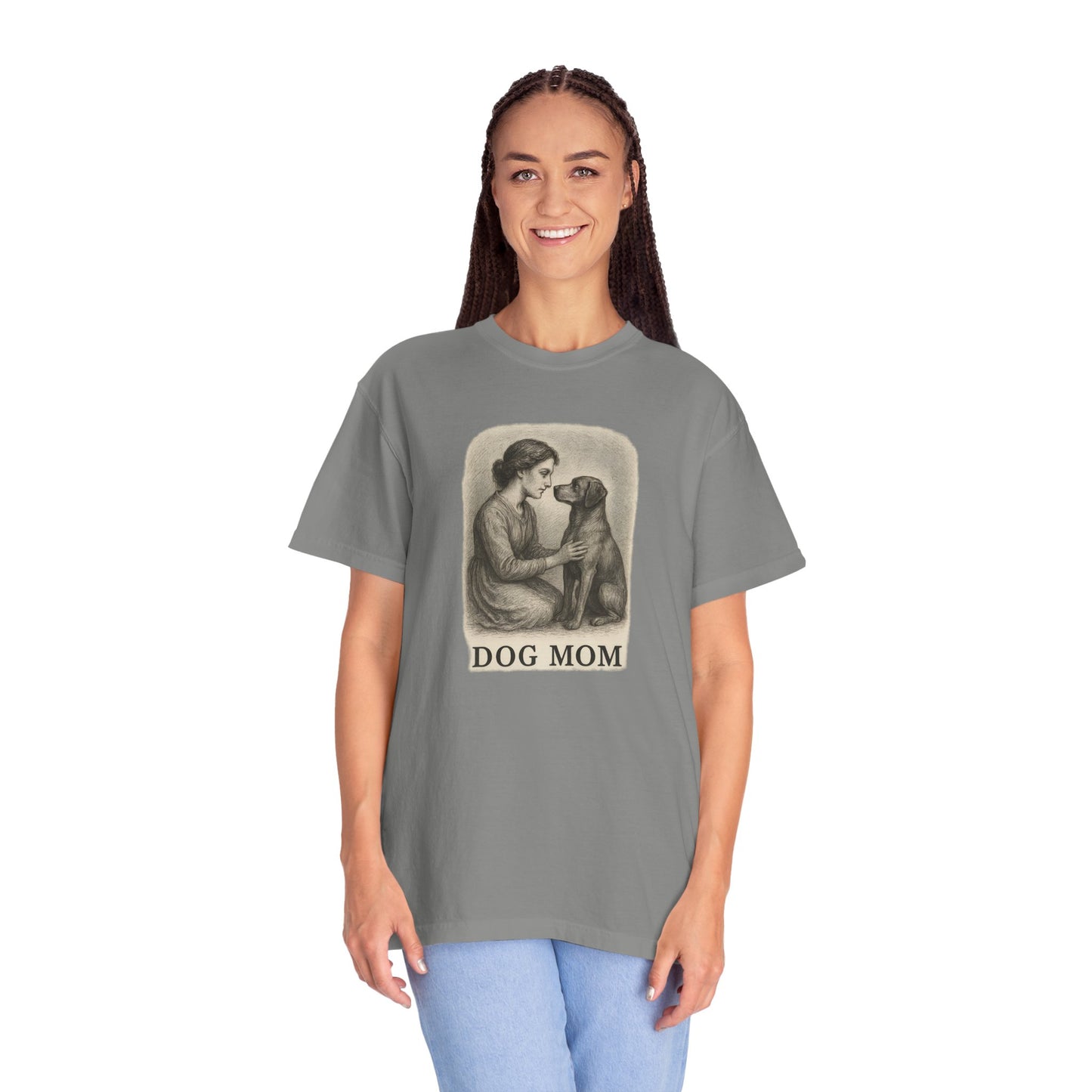 Dog Mom Unisex T-Shirt, Cozy Gift for Pet Lovers, Vintage Style Tee, Cute Dog Owner Shirt, Ideal for Birthdays and Holidays