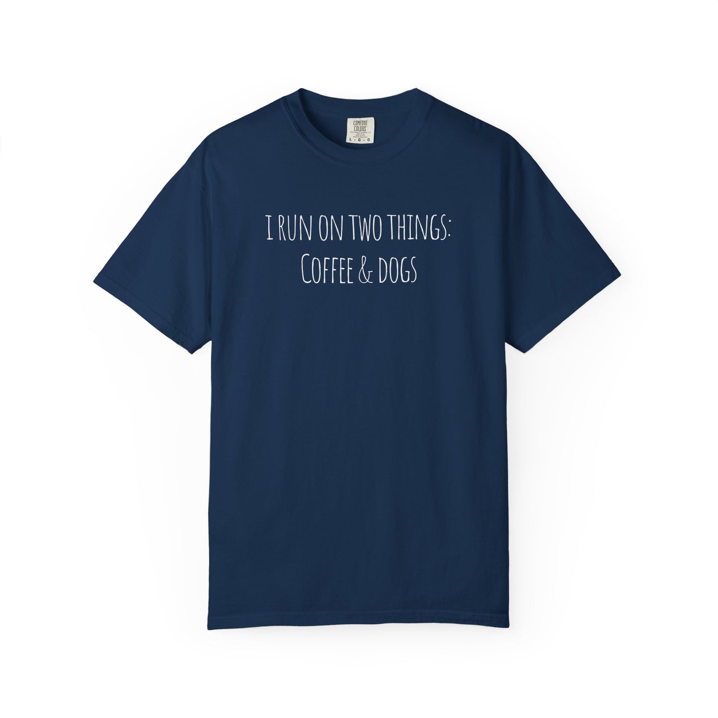 Coffee & Dogs T-Shirt - Casual Graphic Tee for Dog Lovers