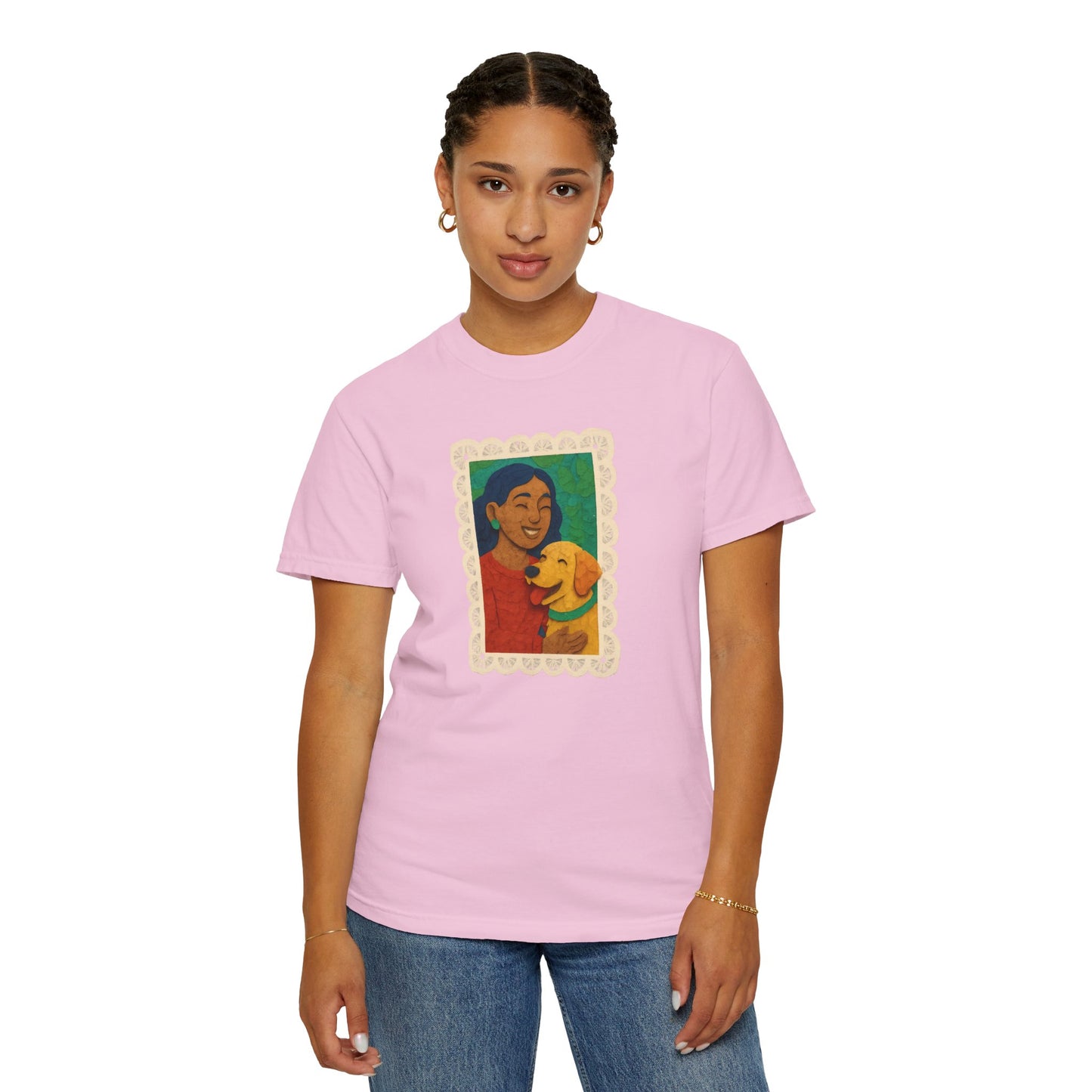 Dog Mom T-shirt - Unisex Garment-Dyed Tee for Dog Lovers