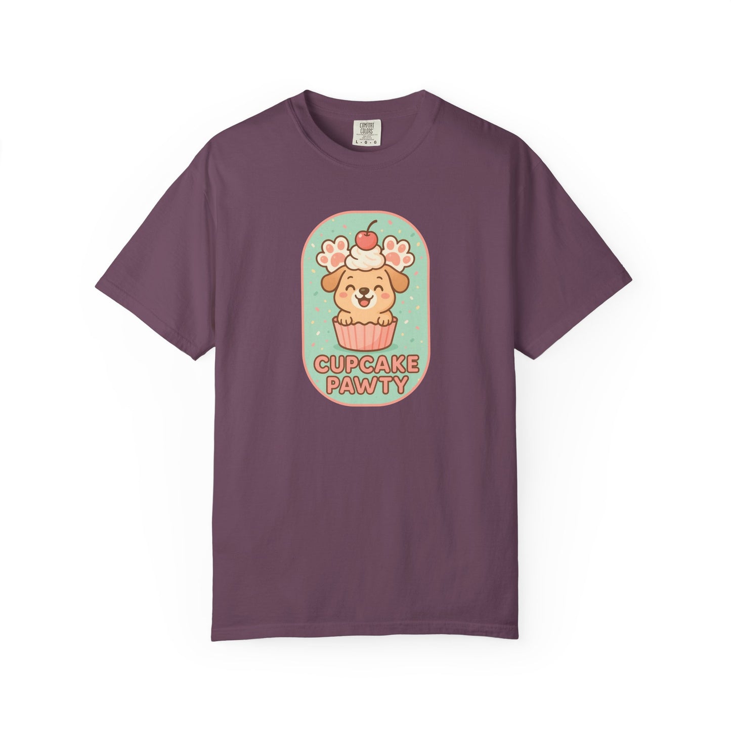 Cute Dog Cupcake Pawty Unisex T-shirt, Perfect for Animal Lovers, Pet Birthdays, Gifts, Casual Wear, Fun Gatherings, Dog Celebrations