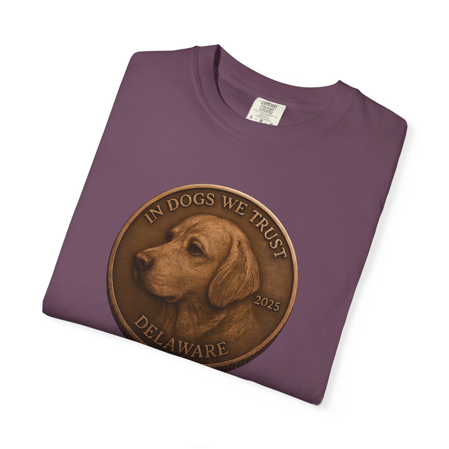 Delaware State Coin T-Shirt Collection - Proud Dog Breed Illustrations