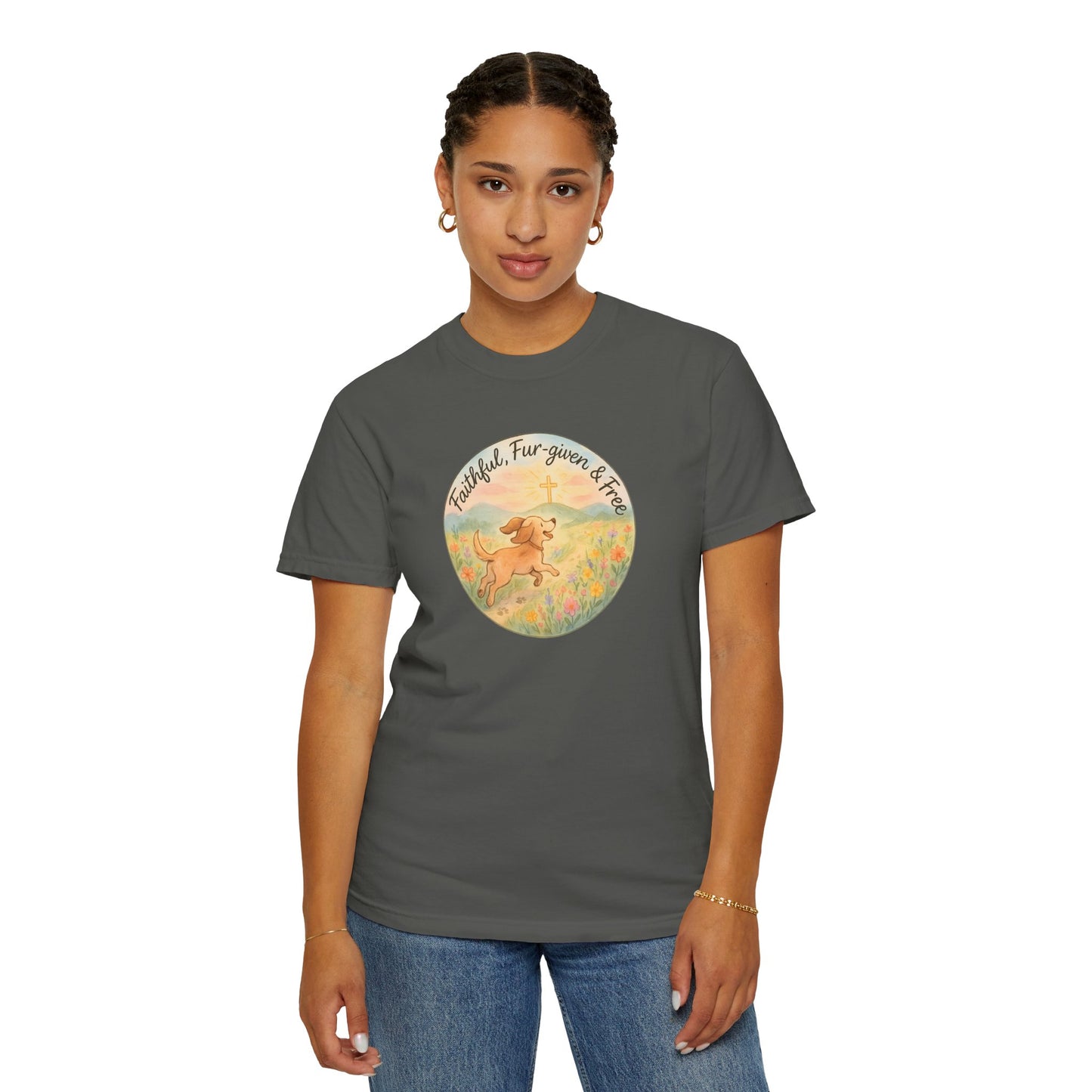 Faithful Dog Lover T-Shirt, Garment-Dyed Tee, Perfect Gift for Dog Owners, Pet Lovers, Animal Rescue Advocates, Casual Wear