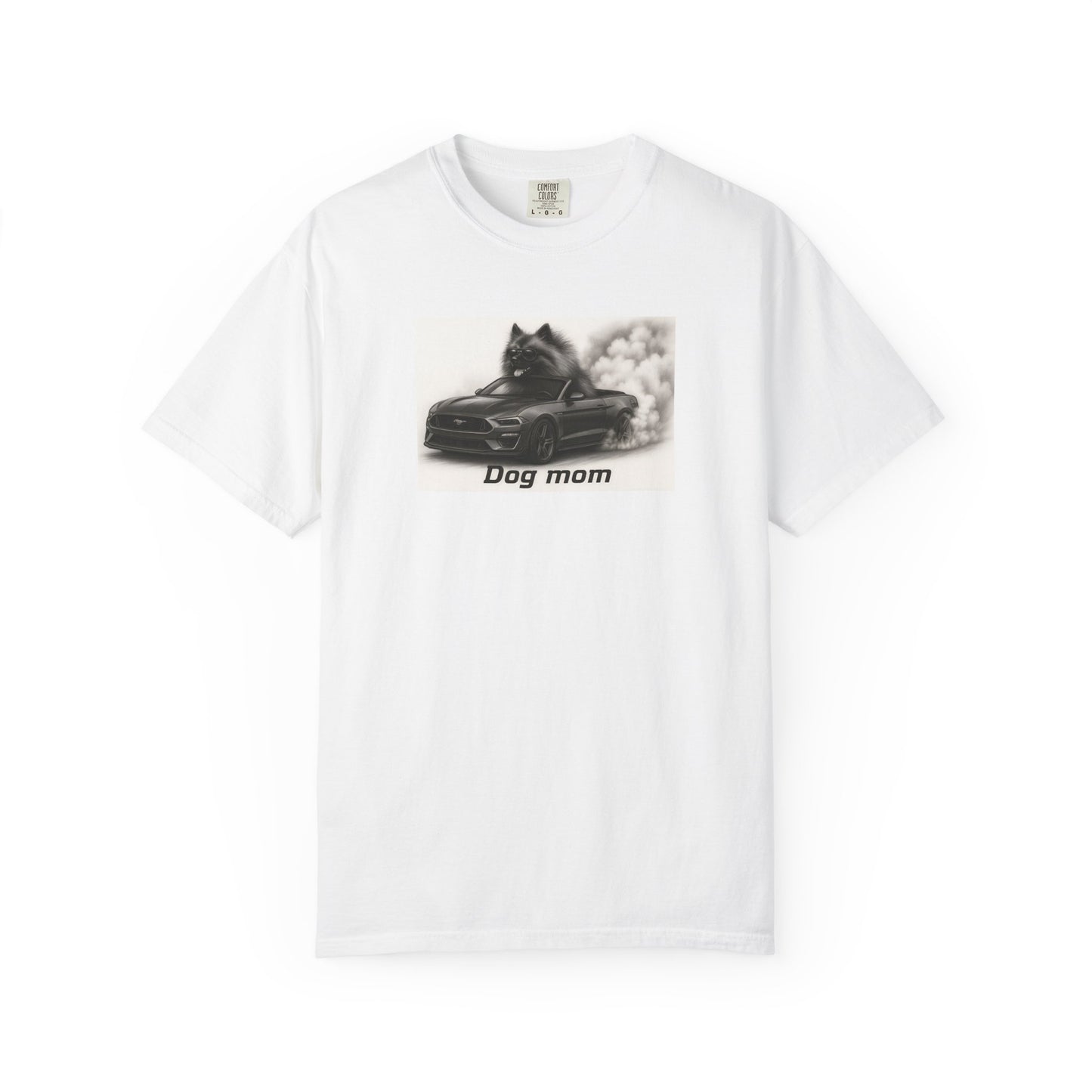 Dog Mom - Keeshond - “Cool Dogs in Cool Cars” T-Shirt Collection
