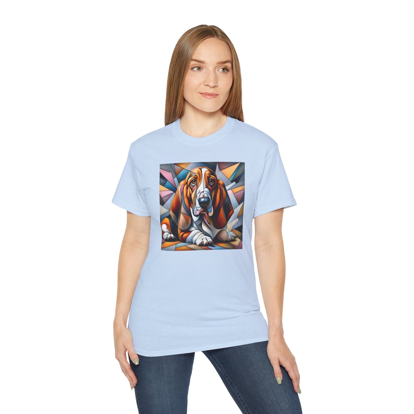 “Melancholy Muse – Petcasso Basset Hound Tee” - Perfect Gift for Dog Lovers