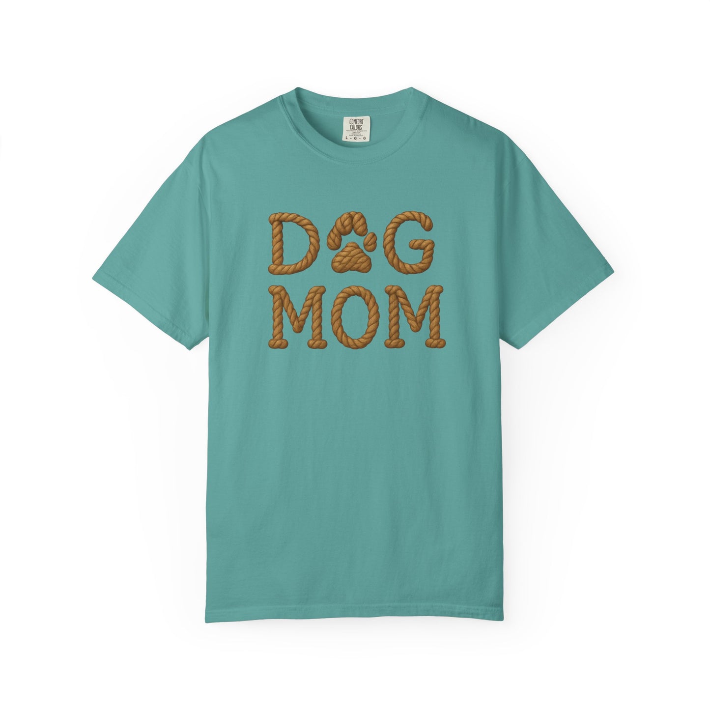 Dog Mom Garment-Dyed T-Shirt, Unisex Pet Lover Tee, Gift for Dog Owners, Casual Wear, Dog Themed Apparel, Animal Lover Clothing