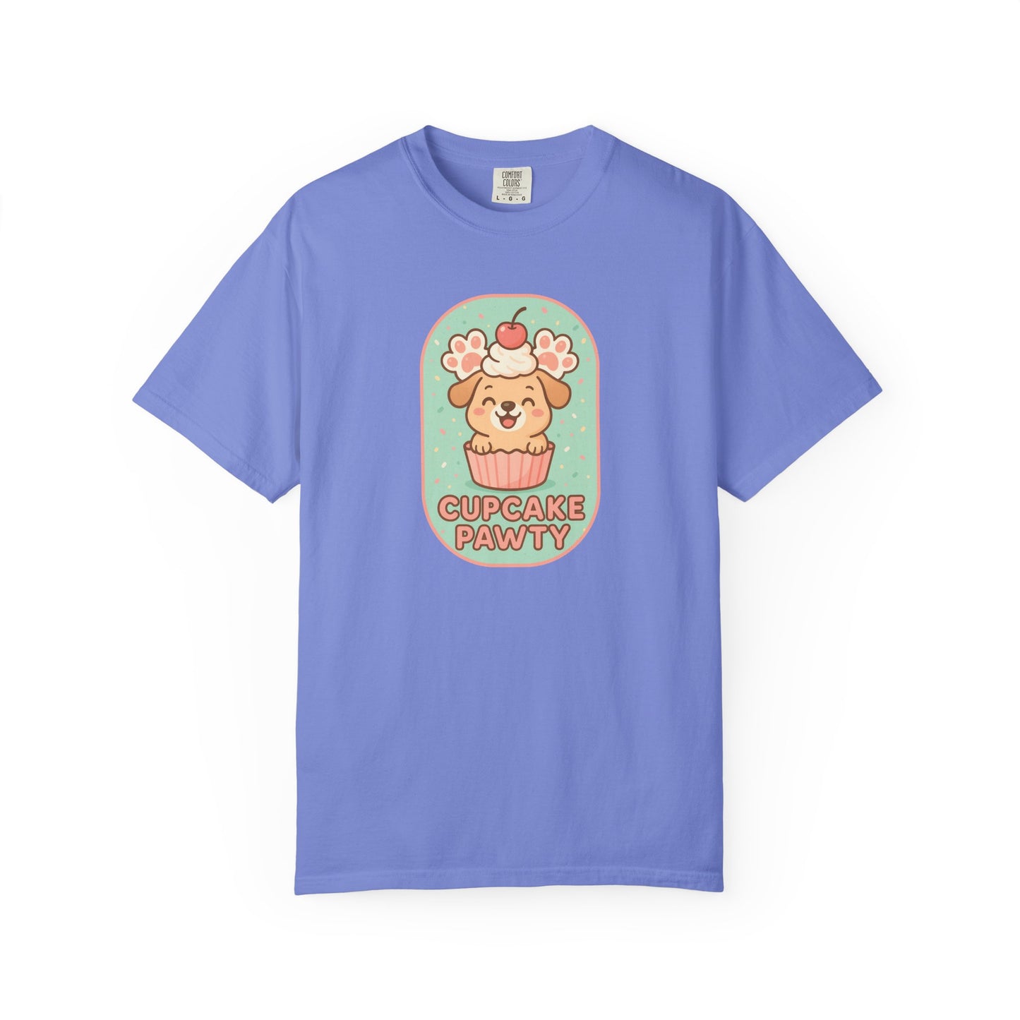 Cute Dog Cupcake Pawty Unisex T-shirt, Perfect for Animal Lovers, Pet Birthdays, Gifts, Casual Wear, Fun Gatherings, Dog Celebrations