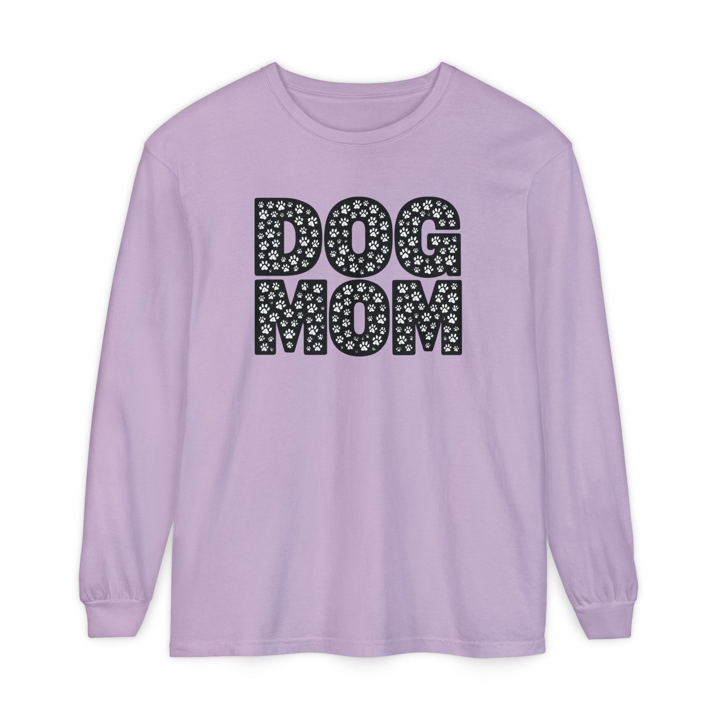 Dog Mom Long Sleeve T-Shirt, Gift for Dog Lovers, Casual Wear, Pet Owner Apparel, Mother's Day Gift, Dog Themed Fashion