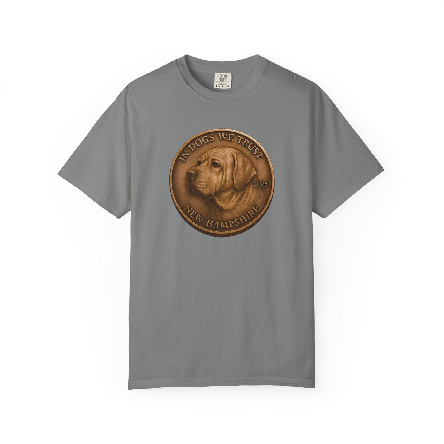 New Hampshire State Coin T-Shirt Collection - Proud Dog Breed Illustrations