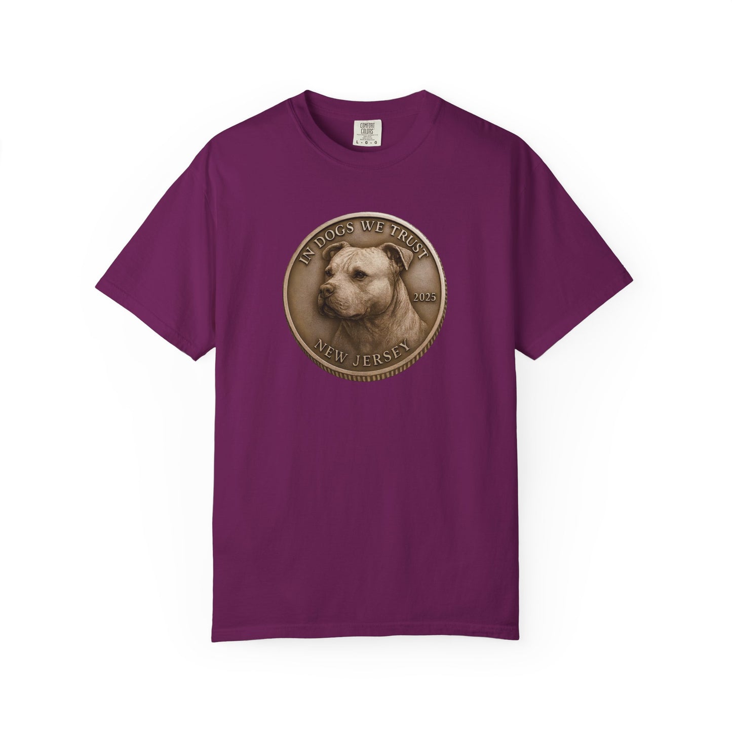 New Jersey State Coin T-Shirt Collection - Proud Dog Breed Illustrations