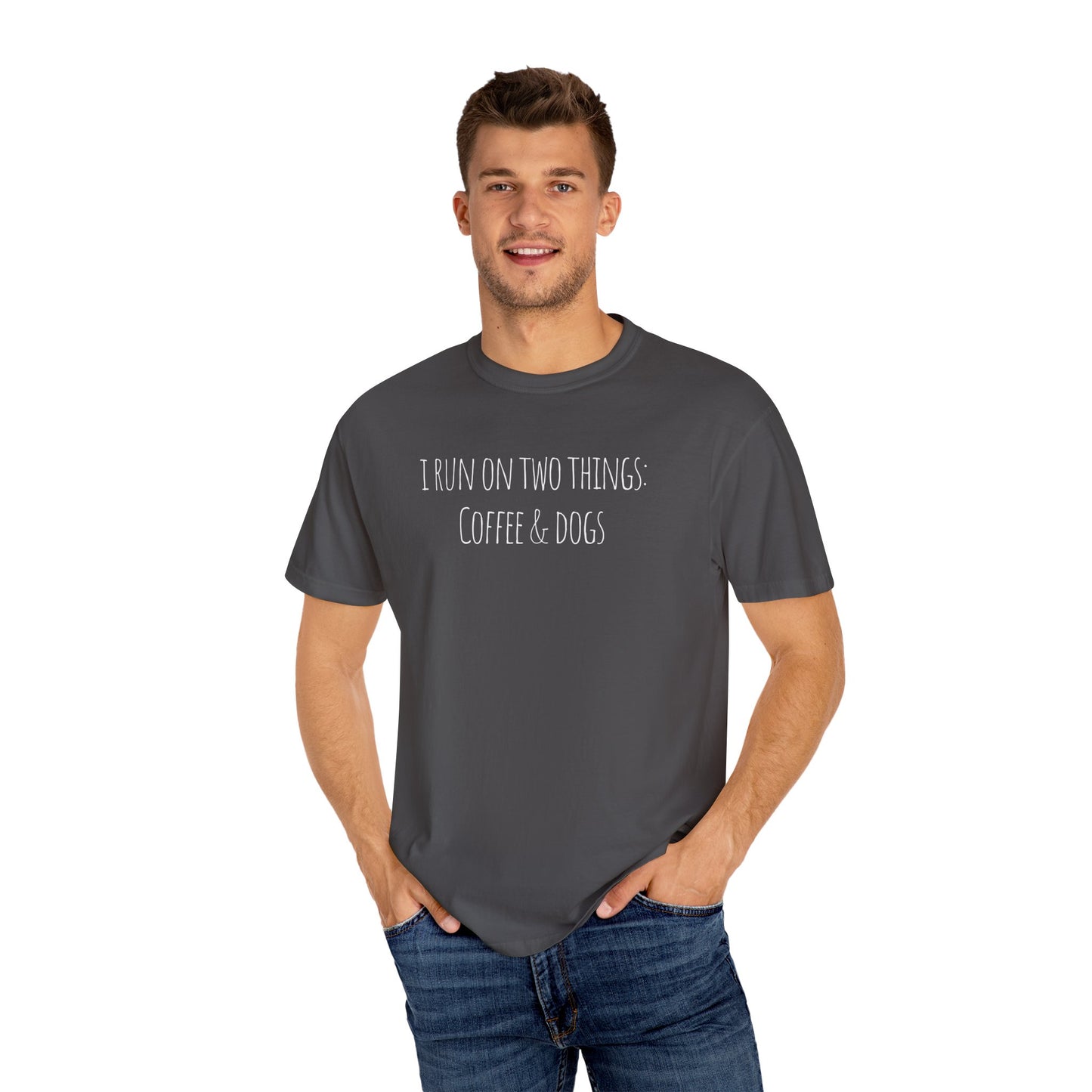 Coffee & Dogs T-Shirt - Casual Graphic Tee for Dog Lovers