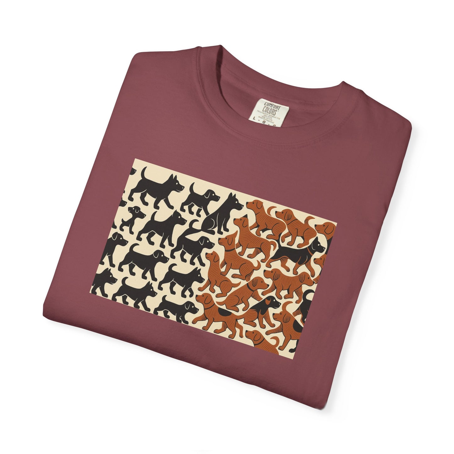 Vintage Dog Print Unisex T-Shirt - Casual Wear for Animal Lovers