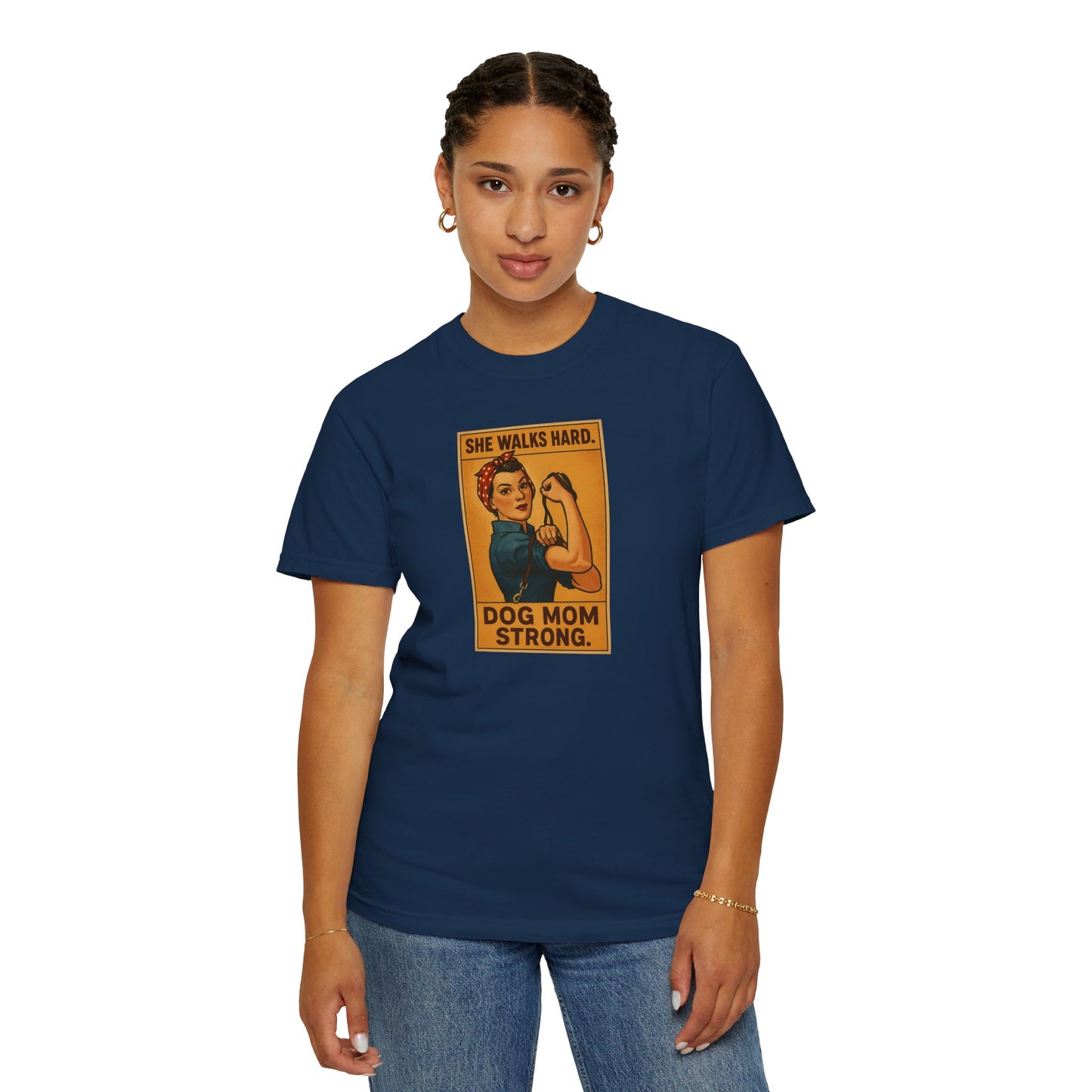 Dog Mom Strong T-Shirt, Gift for Dog Lovers, Cute Pet Owner Apparel, Makes A Great Dog Mom Gift, Unique Dog Mom Shirt