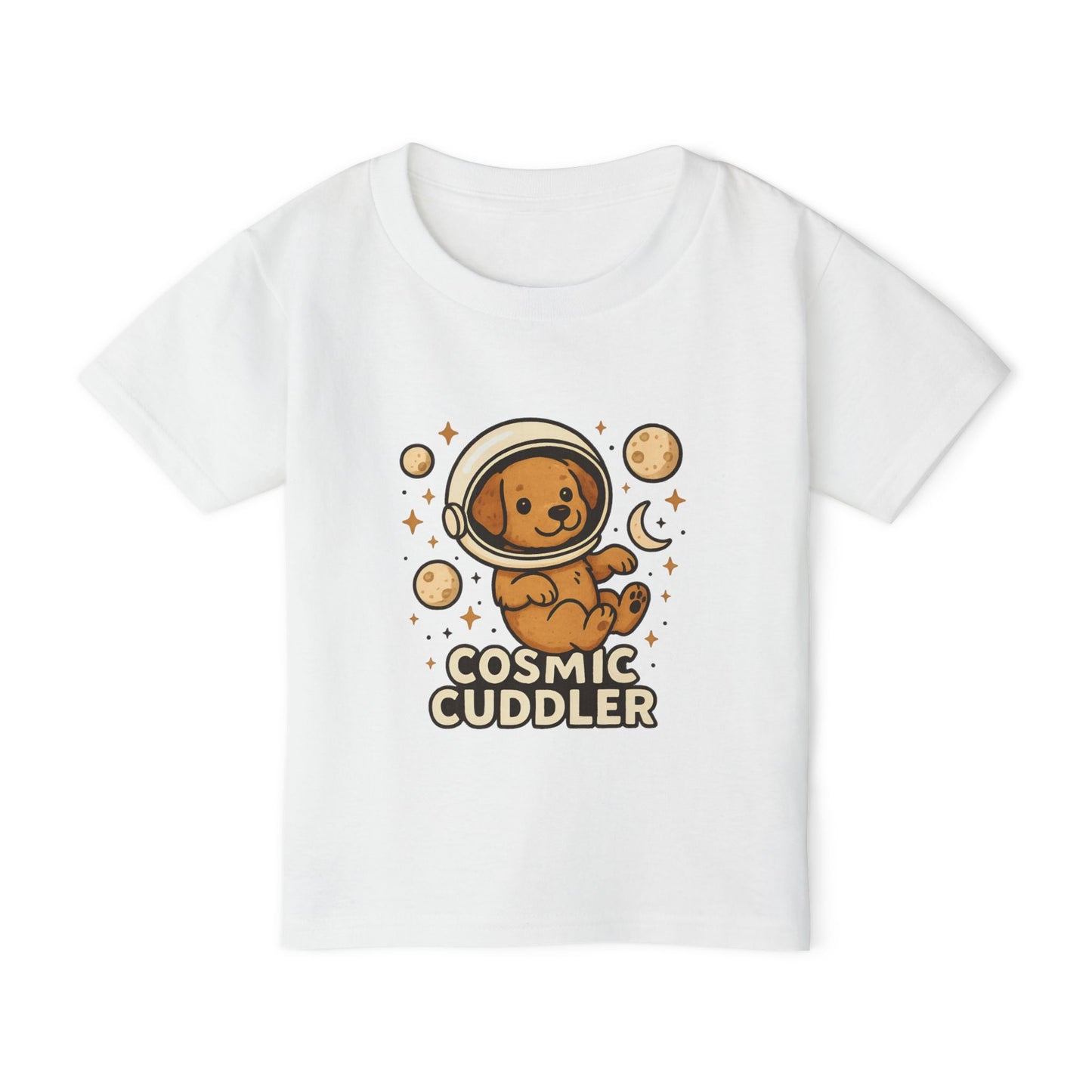 Cosmic Cuddler Toddler T-shirt | Cute Baby Tee, Toddler Space Shirt, Dog Lover Gift, Kids Astronaut Tee, Birthday Outfit