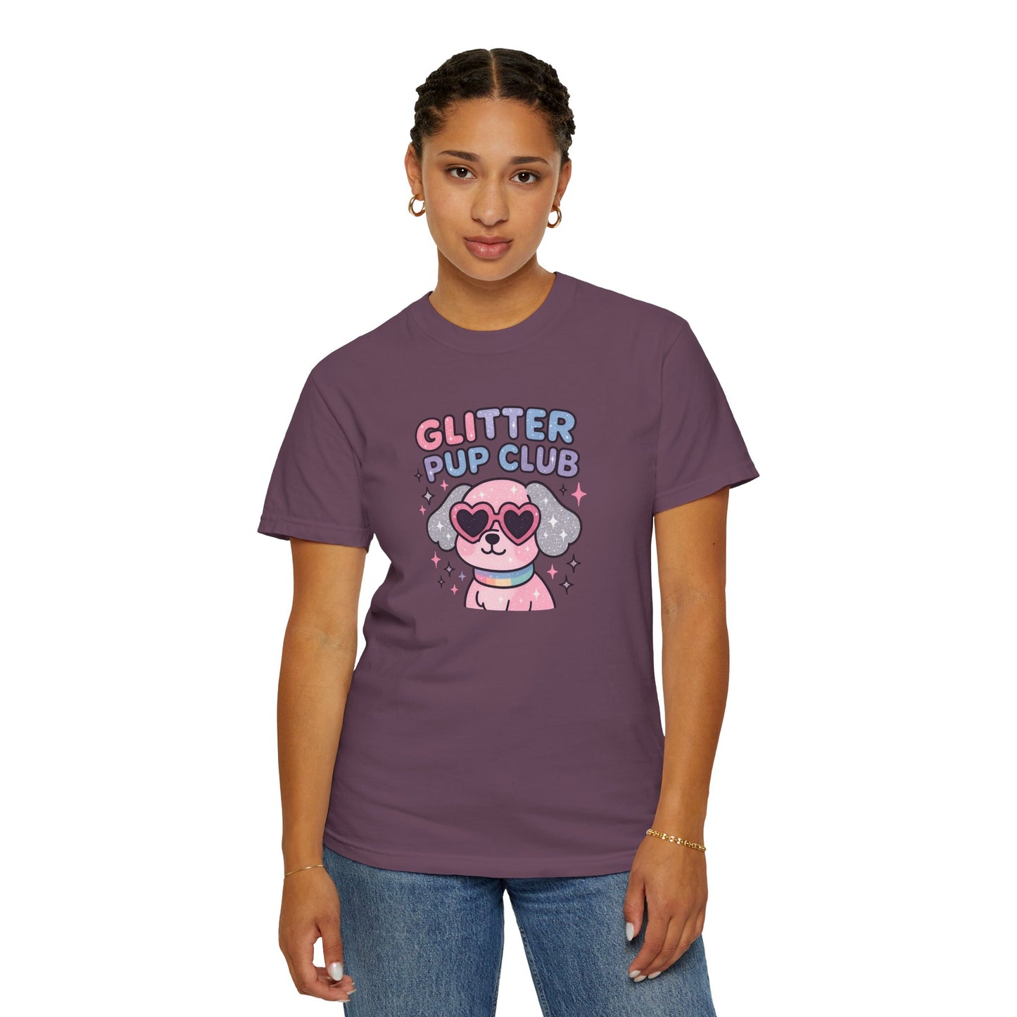 Glitter Pup Club Unisex T-Shirt, Cute Dog Tee, Pet Lovers Gift, Fun Casual Wear, Animal Lover Shirt, Summer Essentials