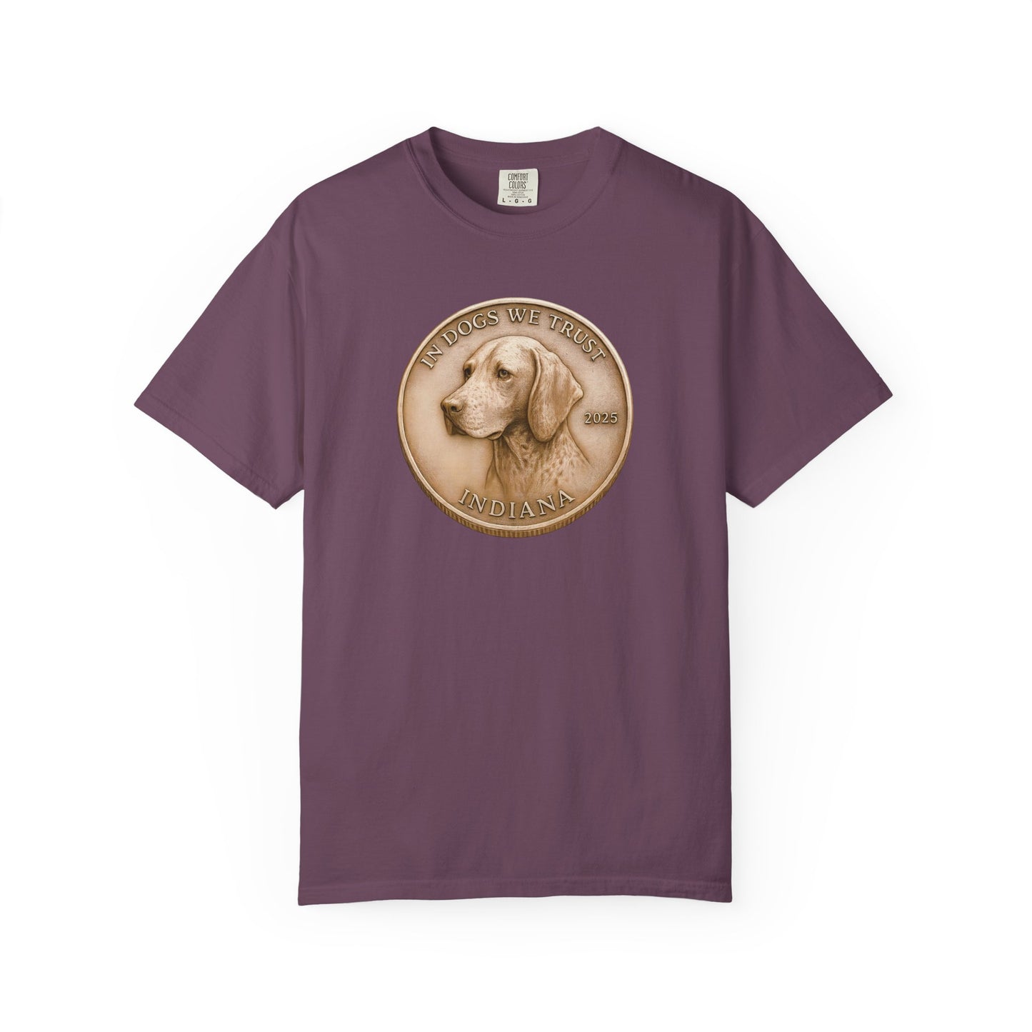 Indiana State Coin T-Shirt Collection - Proud Dog Breed Illustrations