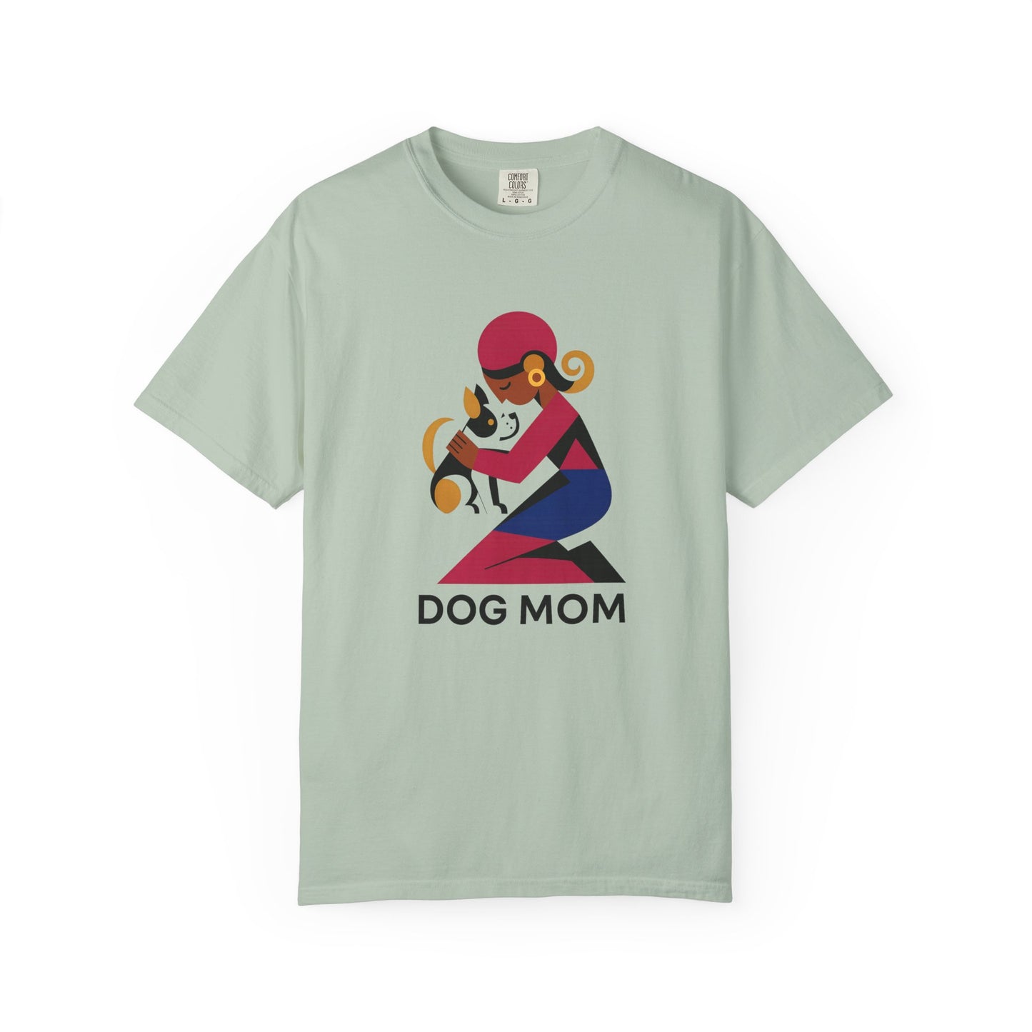 Dog Mom Garment-Dyed T-Shirt, Gift for Dog Lovers, Casual Wear, Pet Owner Apparel, Mother's Day Gift, Animal Lover Tee