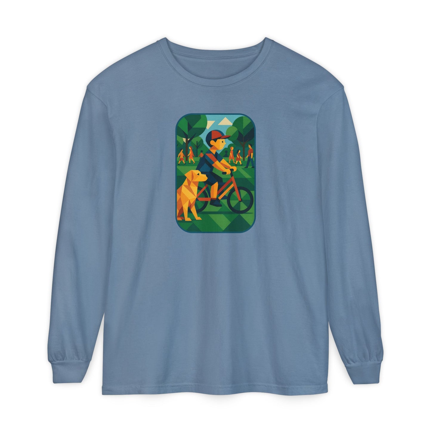 Park Walk Adventure T-Shirt, Eco-Friendly Tee, Dog Lover Apparel, Nature Print Shirt, Perfect for Outdoor Activities