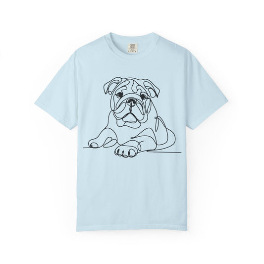 Bulldog Line Art Unisex T-Shirt - Perfect for Dog Lovers & Casual Days