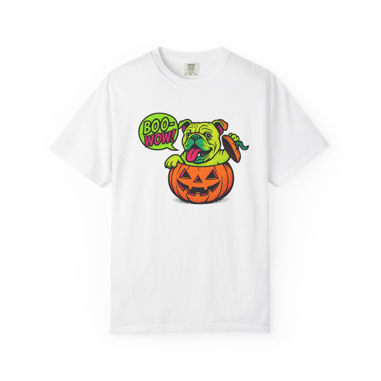 Playful Halloween Dog T-Shirt, Fun Casual Tee, Pet Lovers Gift, Fall Fashion, Trick or Treat Shirt, Unique Graphic Tee