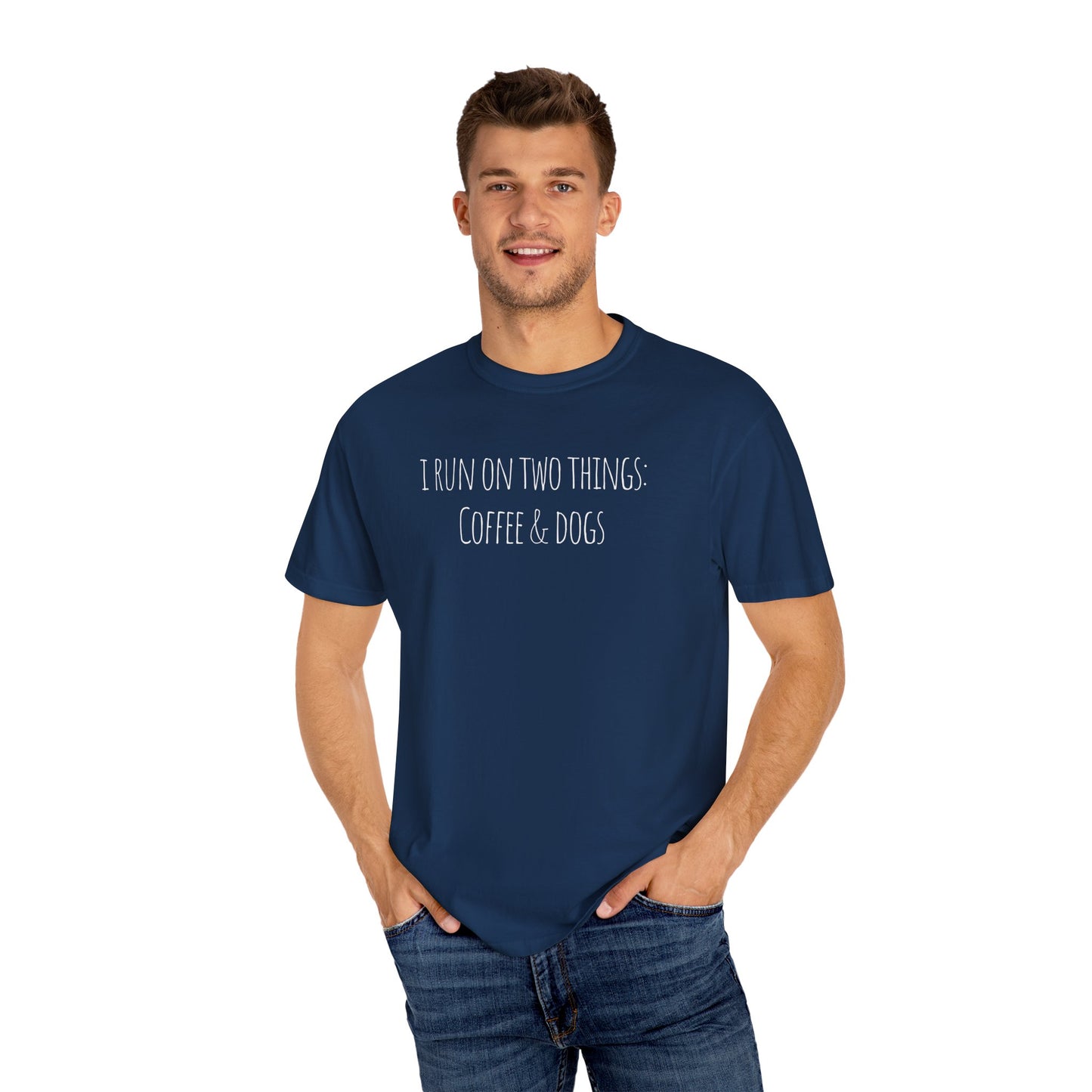 Coffee & Dogs T-Shirt - Casual Graphic Tee for Dog Lovers