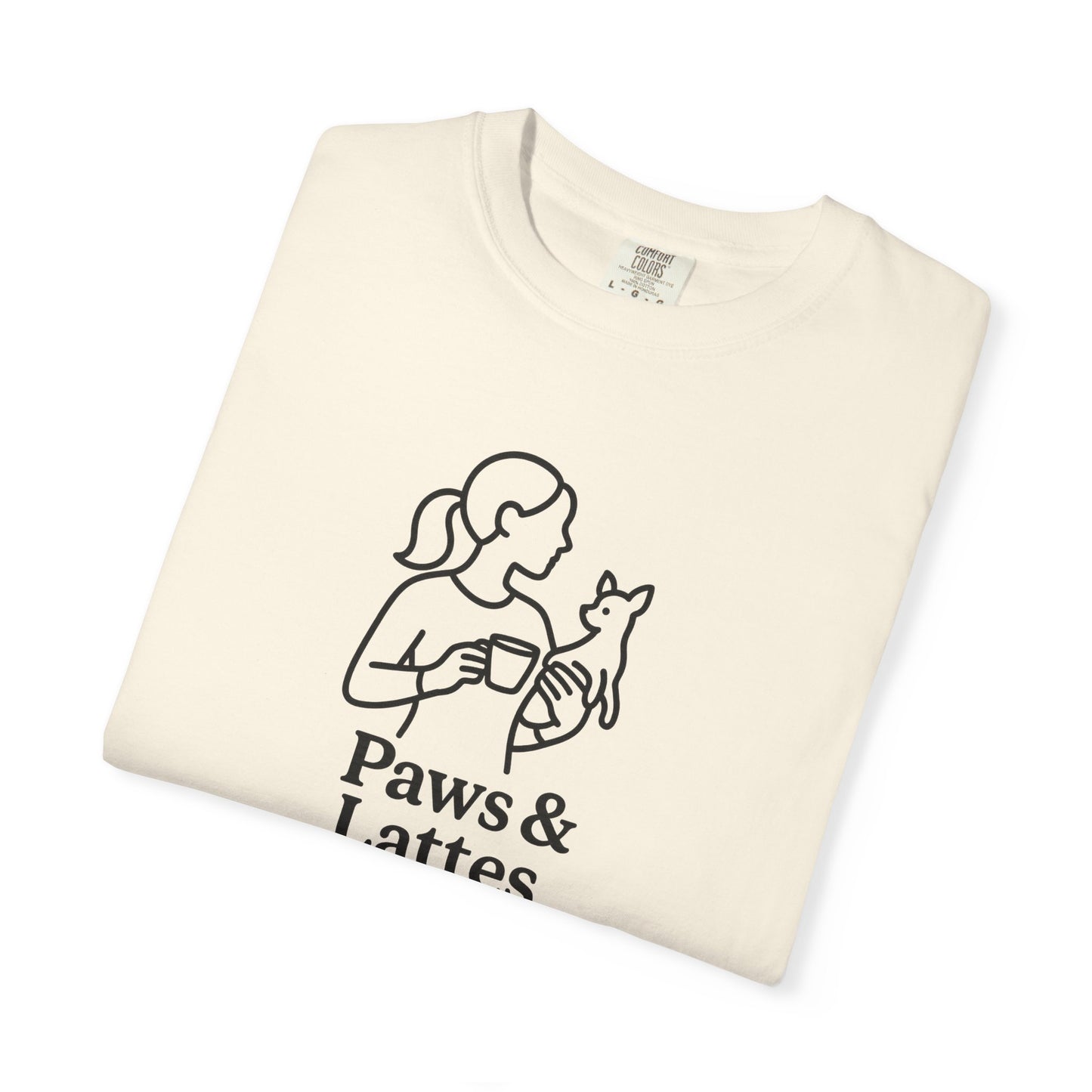 Paws & Lattes Unisex Garment-Dyed T-Shirt, Cute Pet Lover Tee, Coffee Lover Shirt, Animal Adoption Gift, Birthday Gift for Dog Lovers, [...]