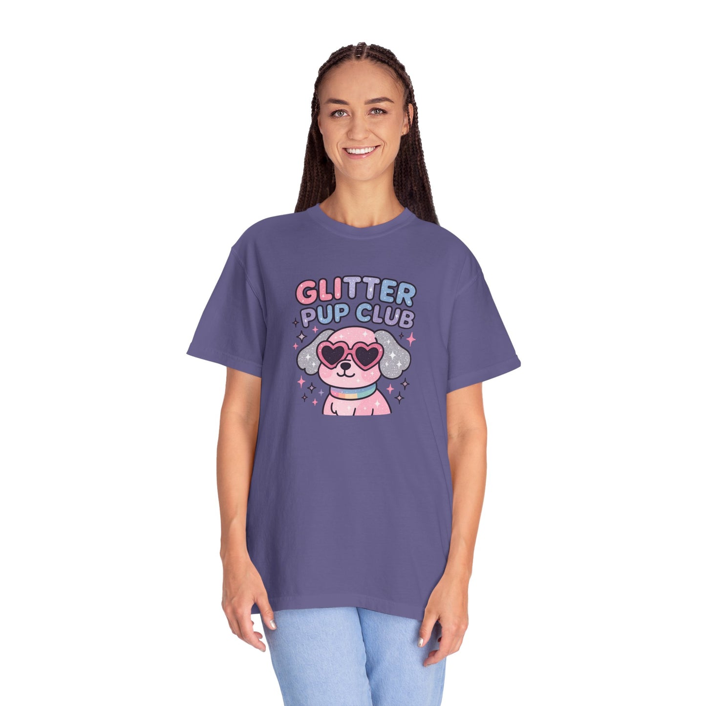 Glitter Pup Club Unisex T-Shirt, Cute Dog Tee, Pet Lovers Gift, Fun Casual Wear, Animal Lover Shirt, Summer Essentials