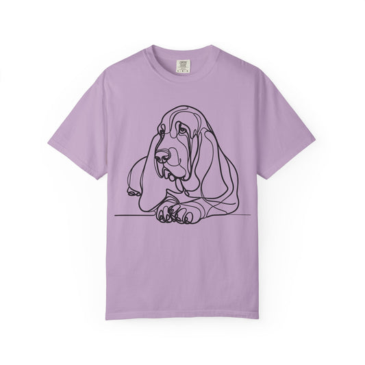 Basset Hound Line Art T-Shirt